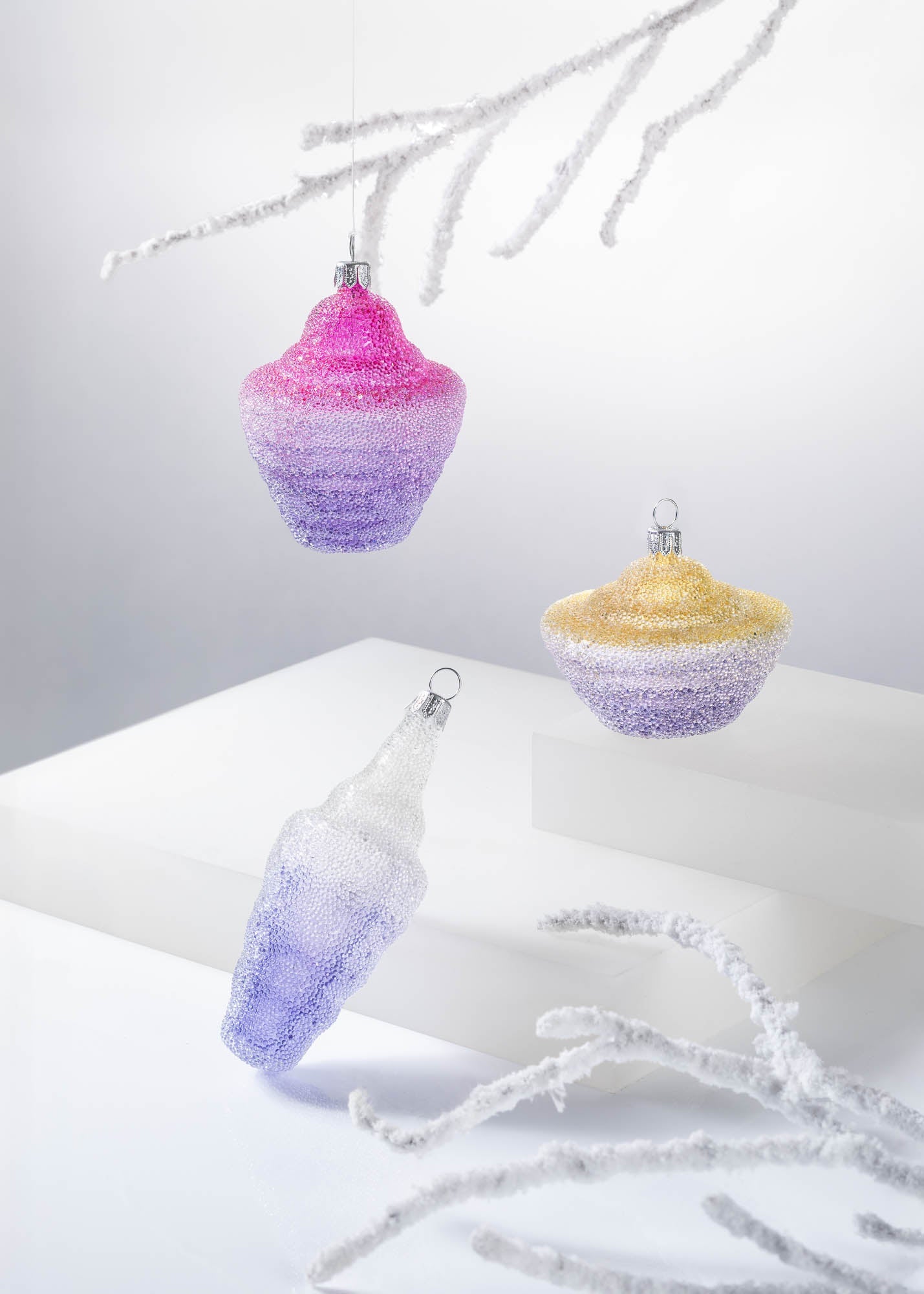 Vánoční Ozdoba Aurora Prism White