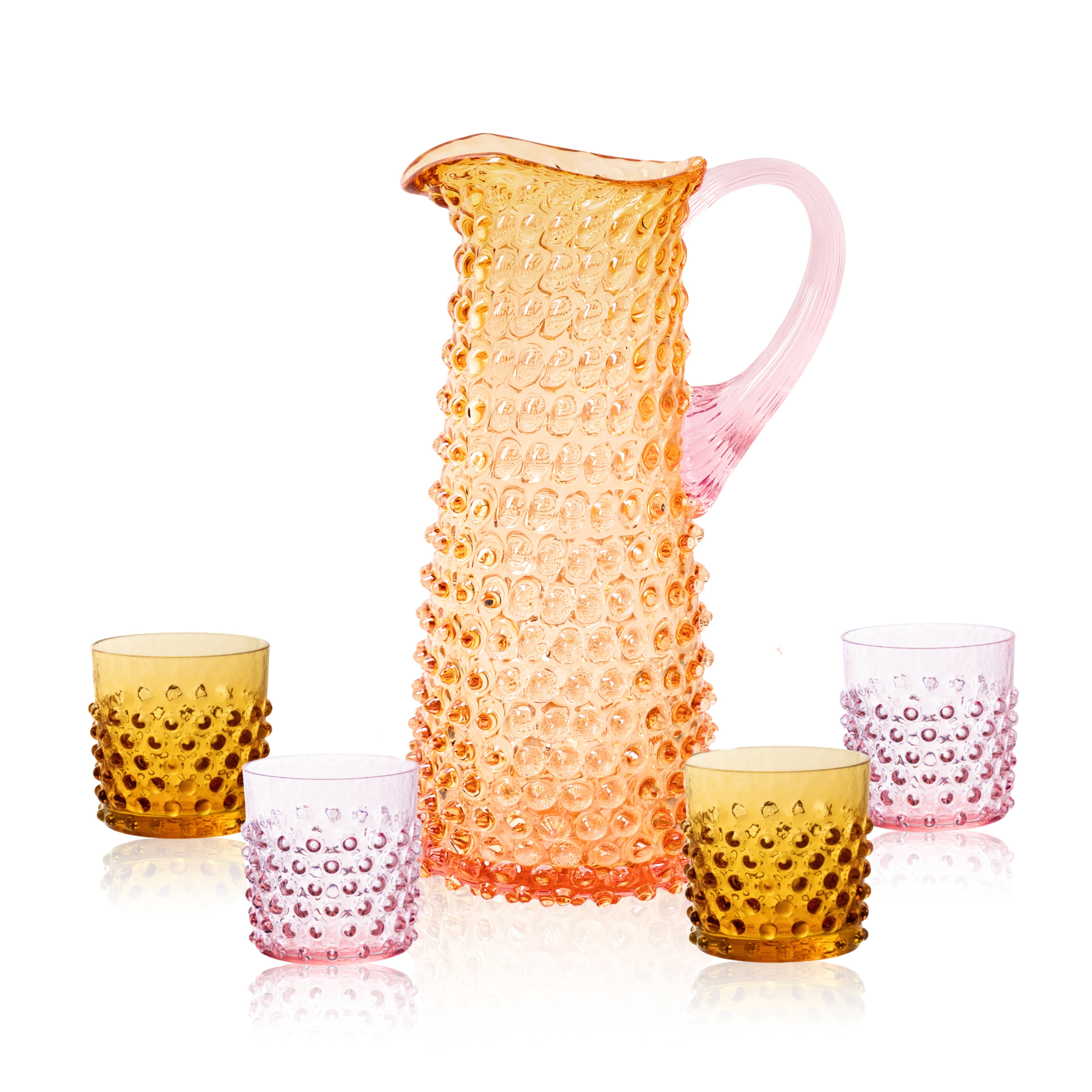 Sada Sunrise Hobnail Vysoký Džbán a Whiskey Sklenice