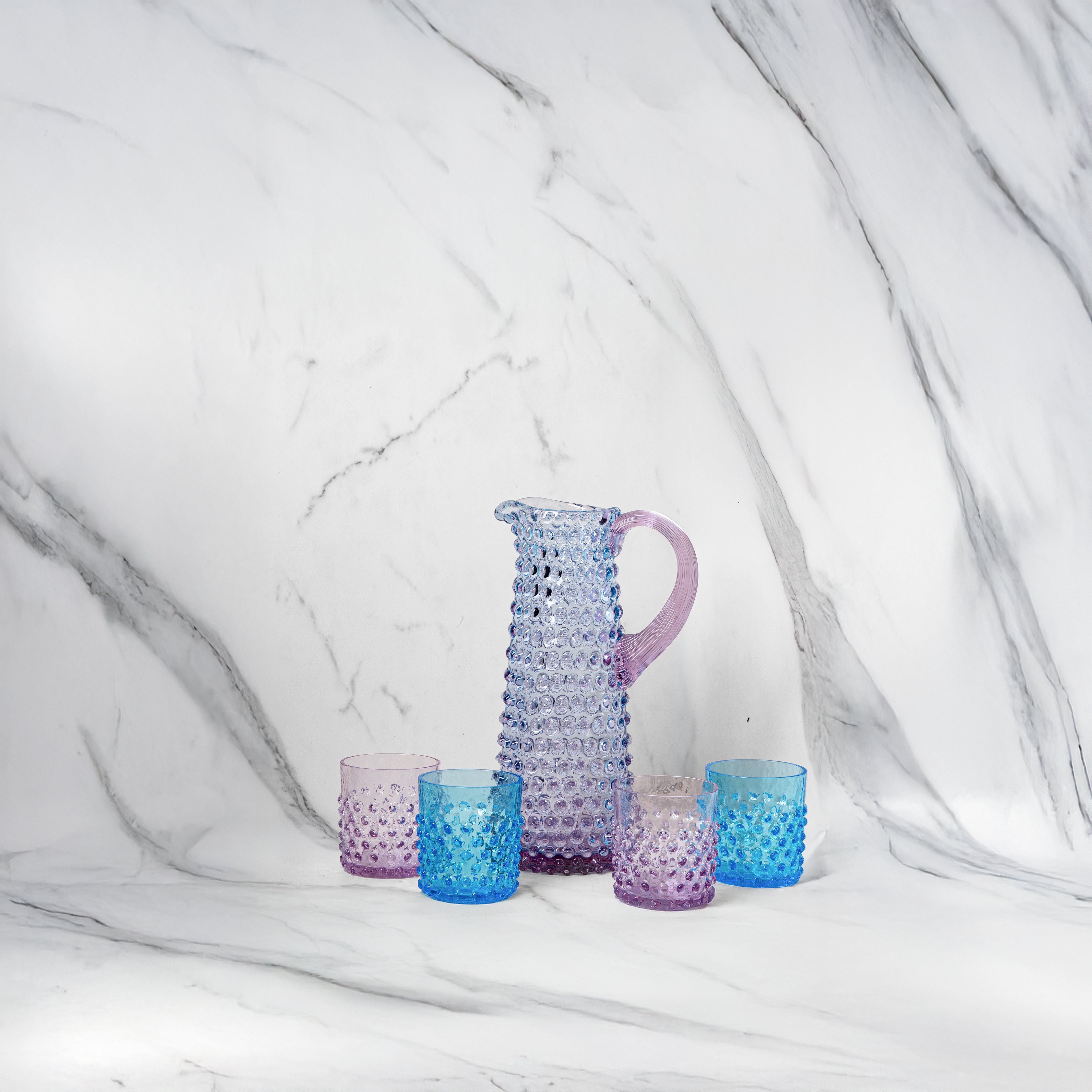 Sada Galaxy Hobnail Vysoký džbán a Whiskey Sklenice