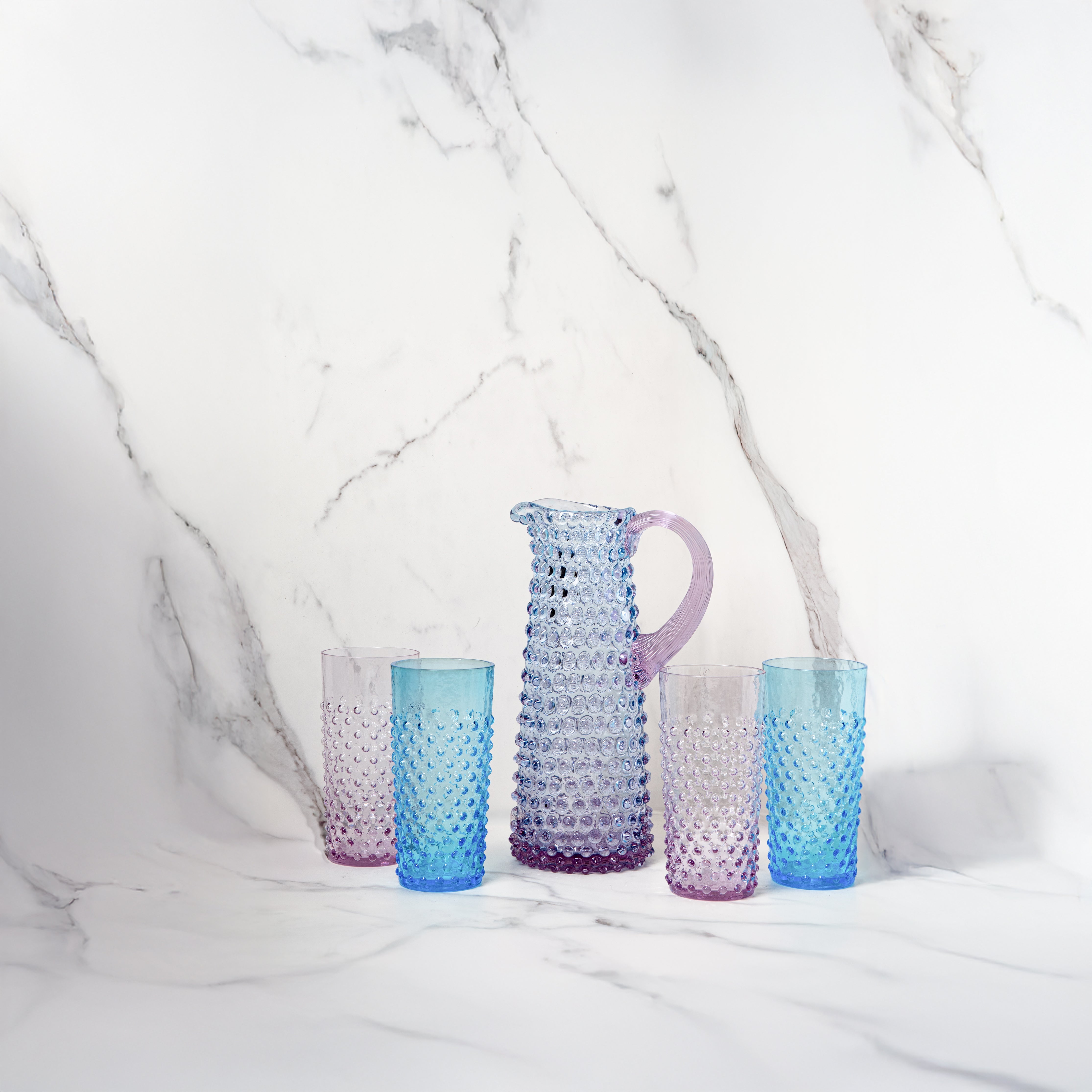 Sada Galaxy Hobnail Vysoký džbán a Vysoké Sklenice