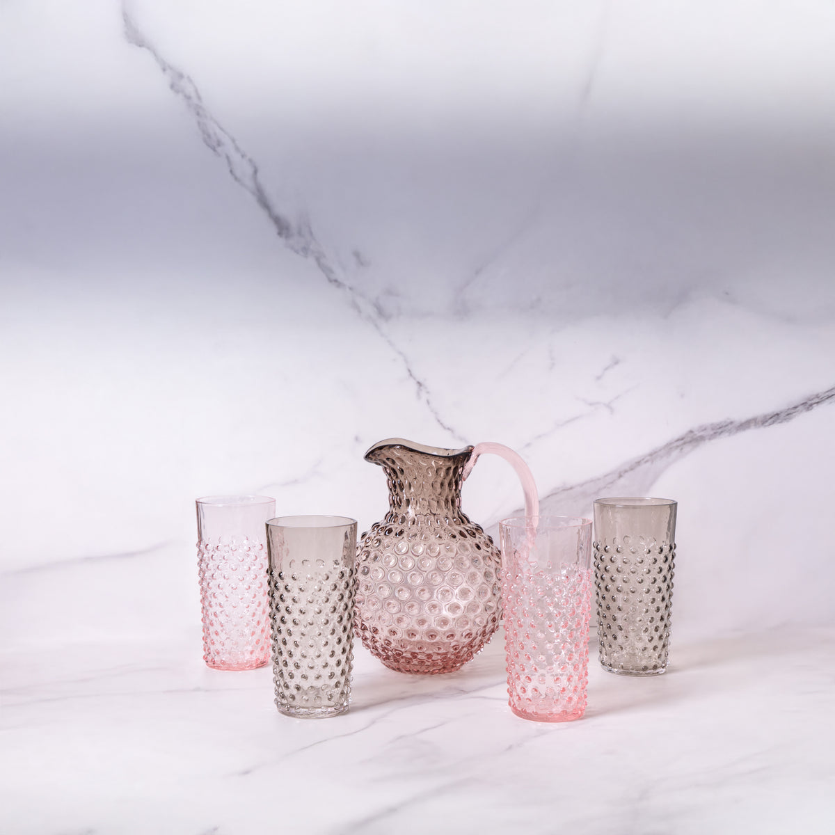 Sada Dusk Hobnail Džbán a Vysoké Sklenice