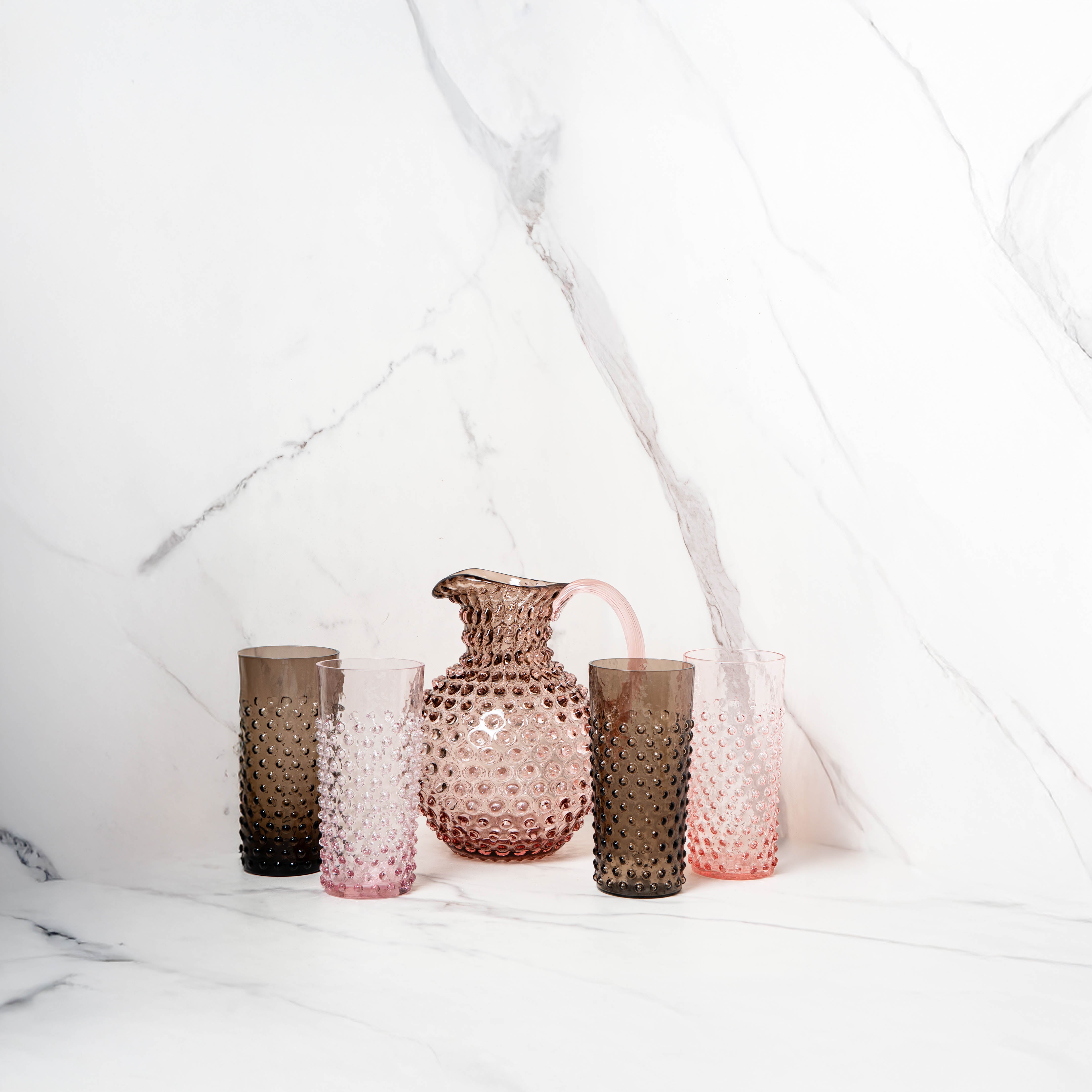 Sada Dusk Hobnail Džbán a Vysoké Sklenice