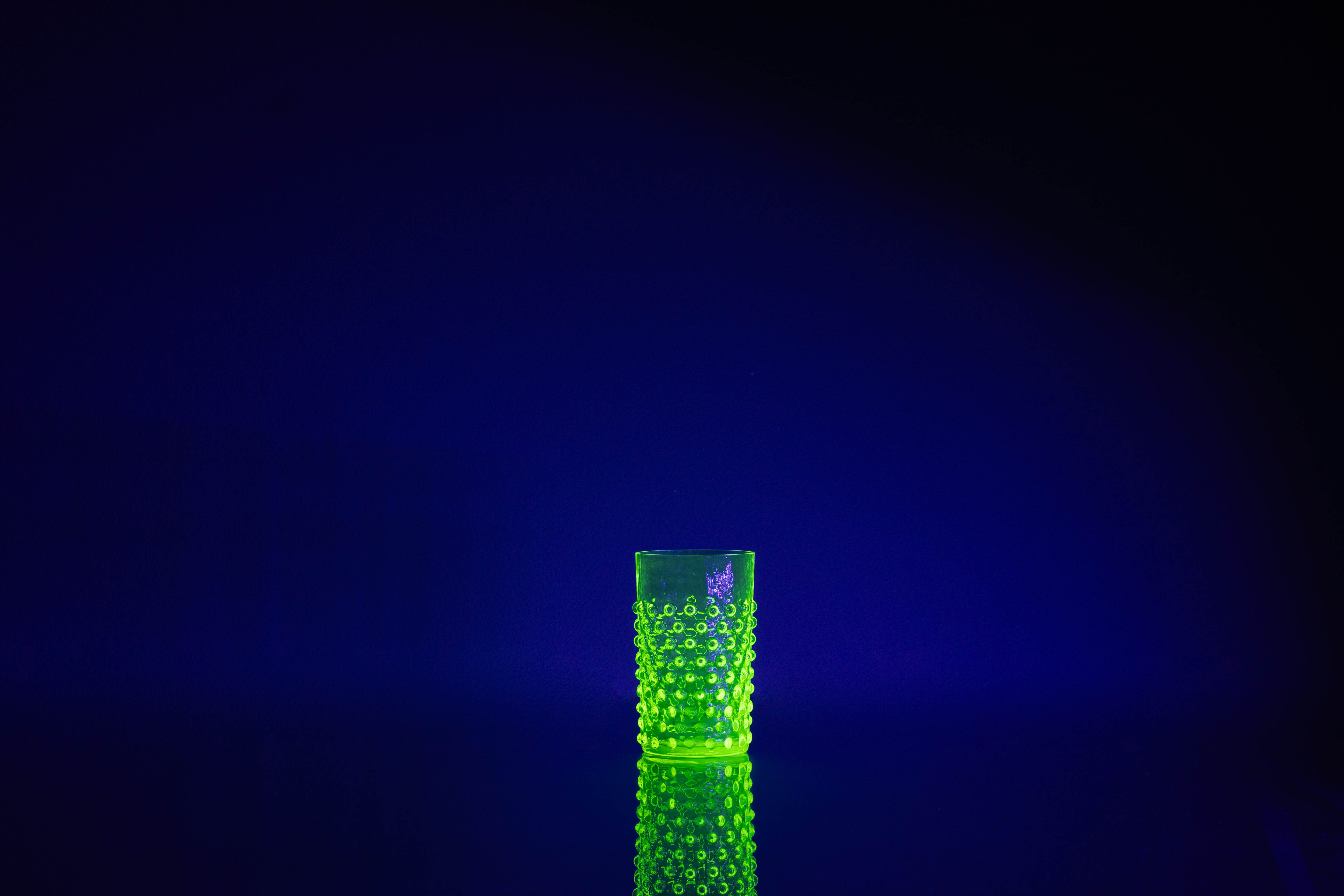 Sklenice Hobnail Neon Citrine