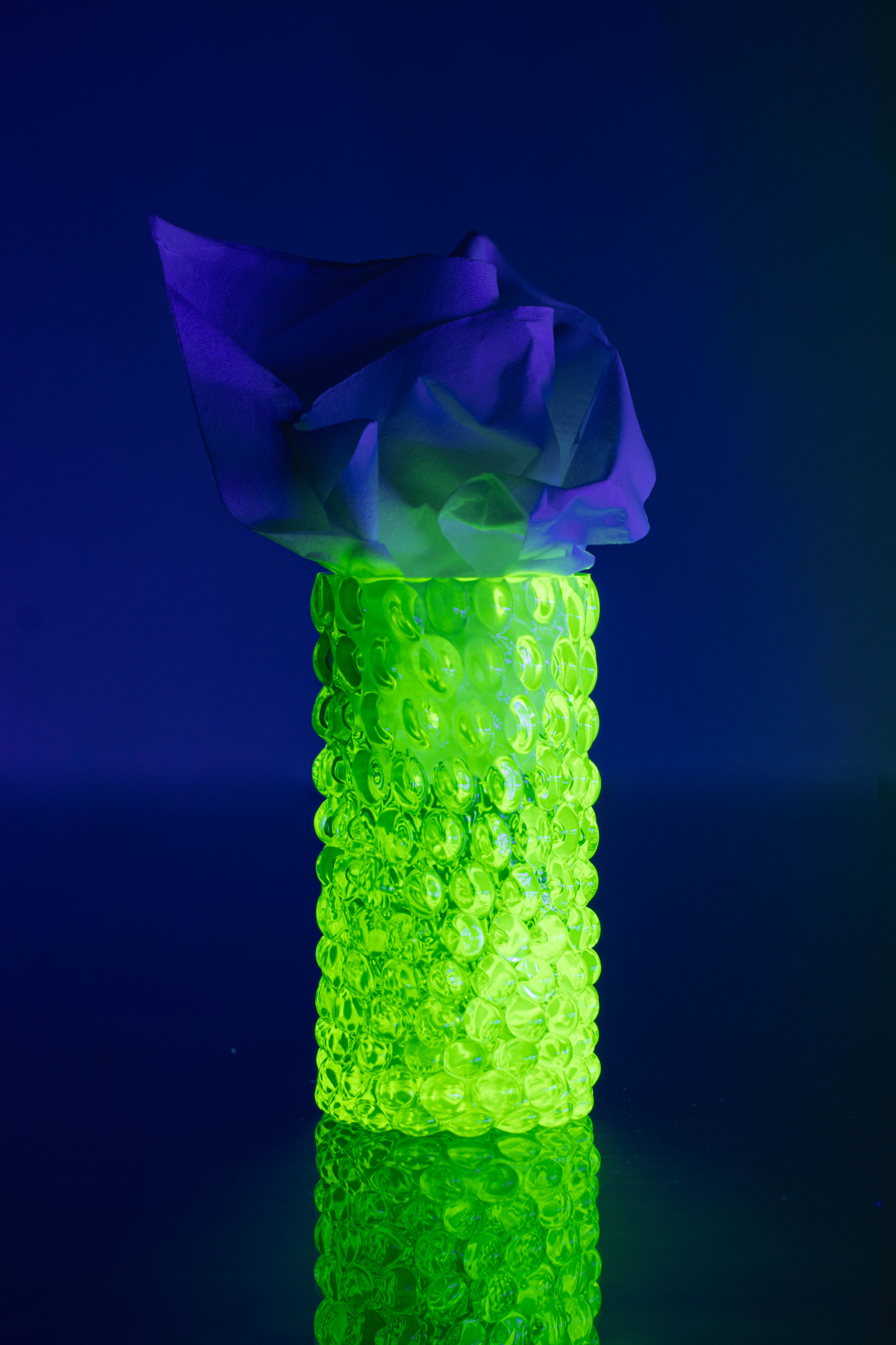 Neon Citrine Hobnail Bud Váza