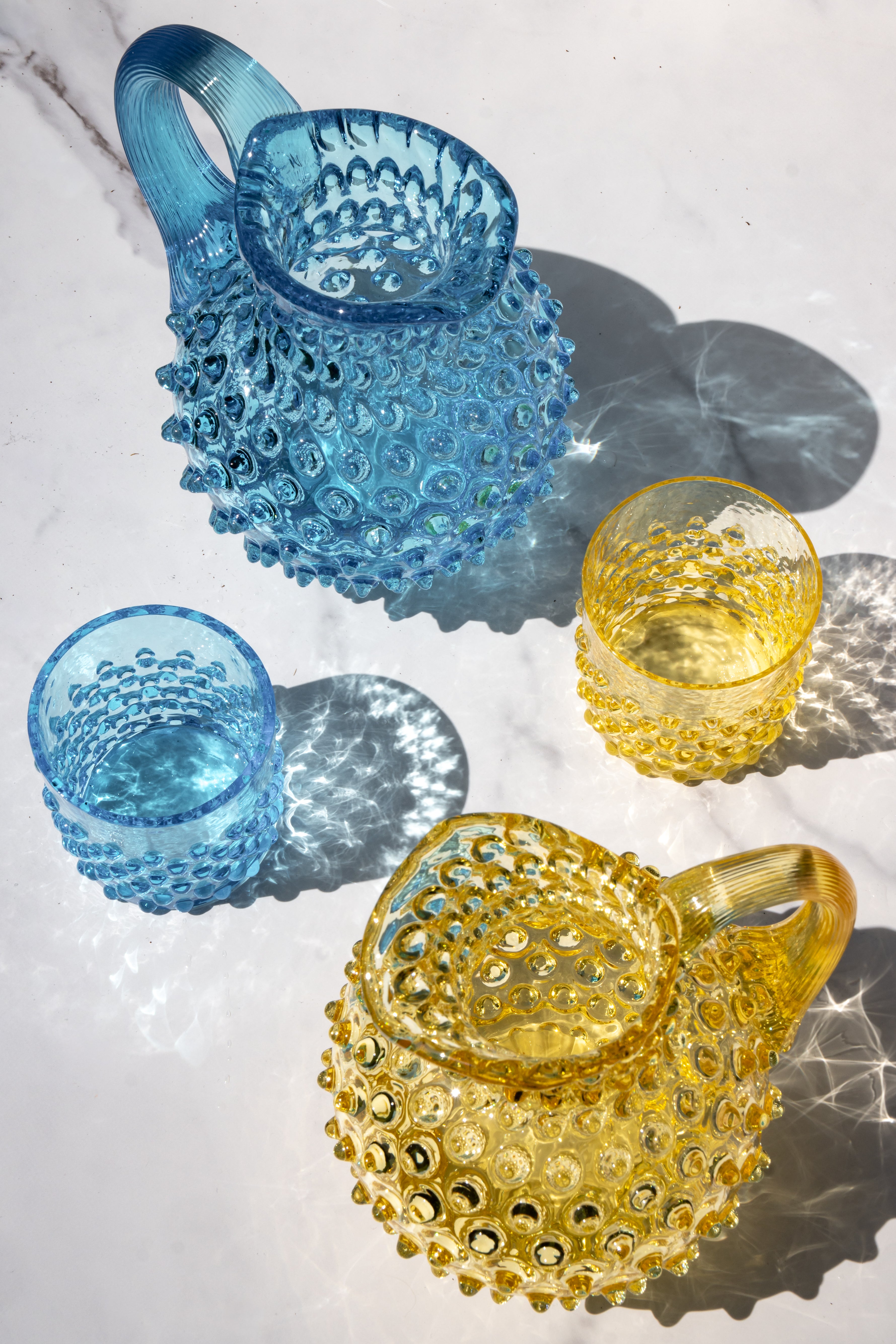 Whiskey Sklenice Hobnail Azure