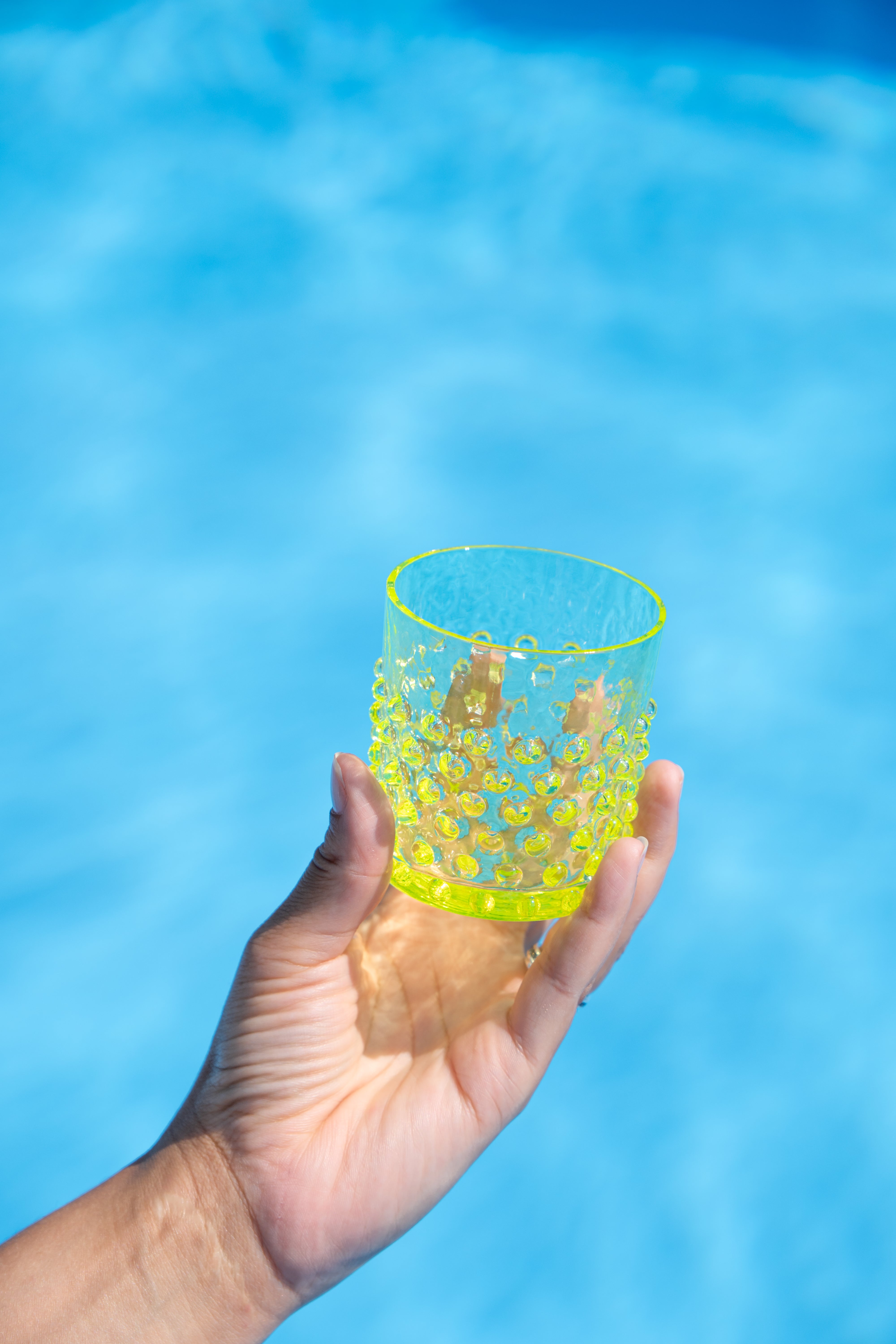 Whiskey Sklenice Hobnail Neon Citrine