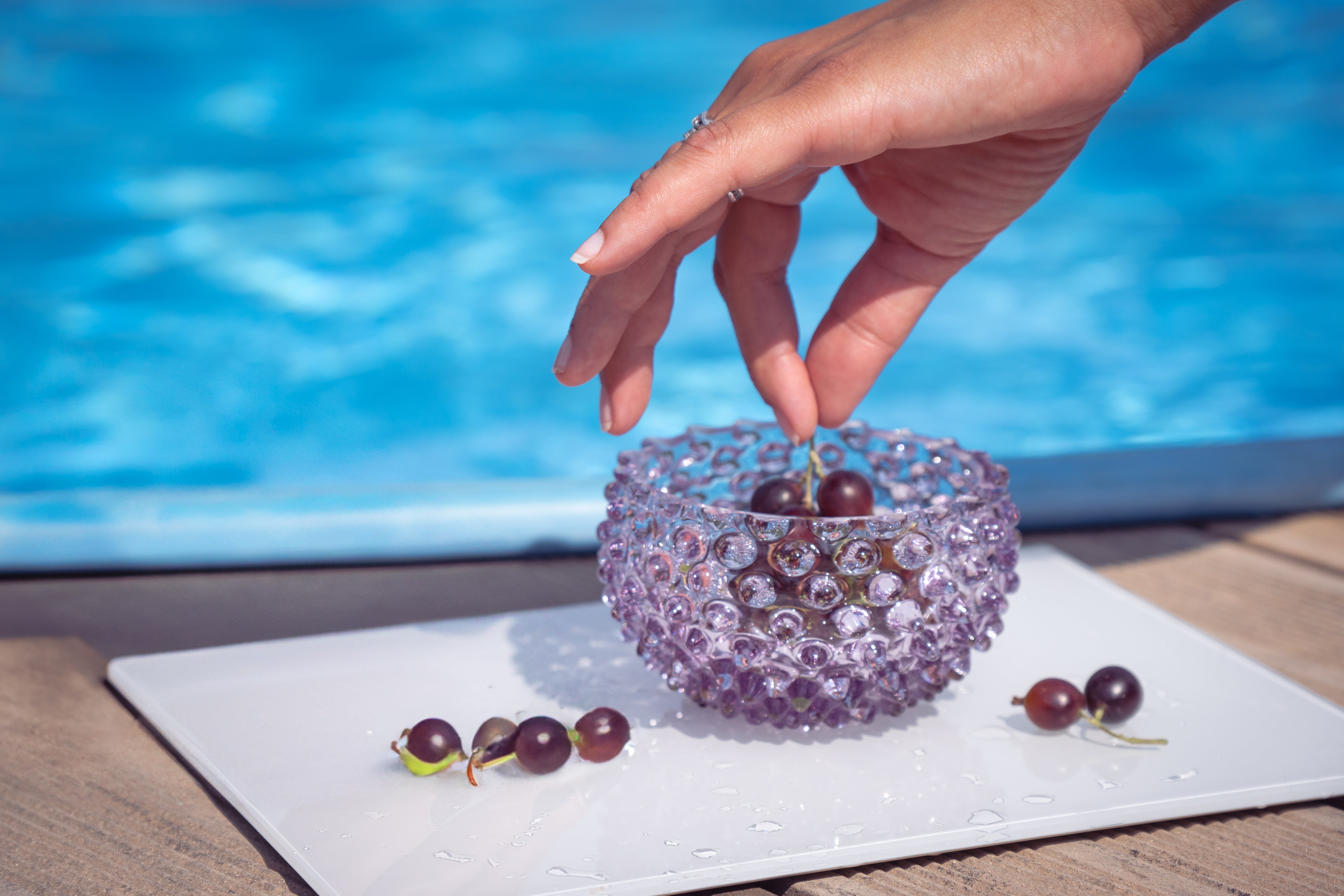 Malá Hobnail Mísa Lilac