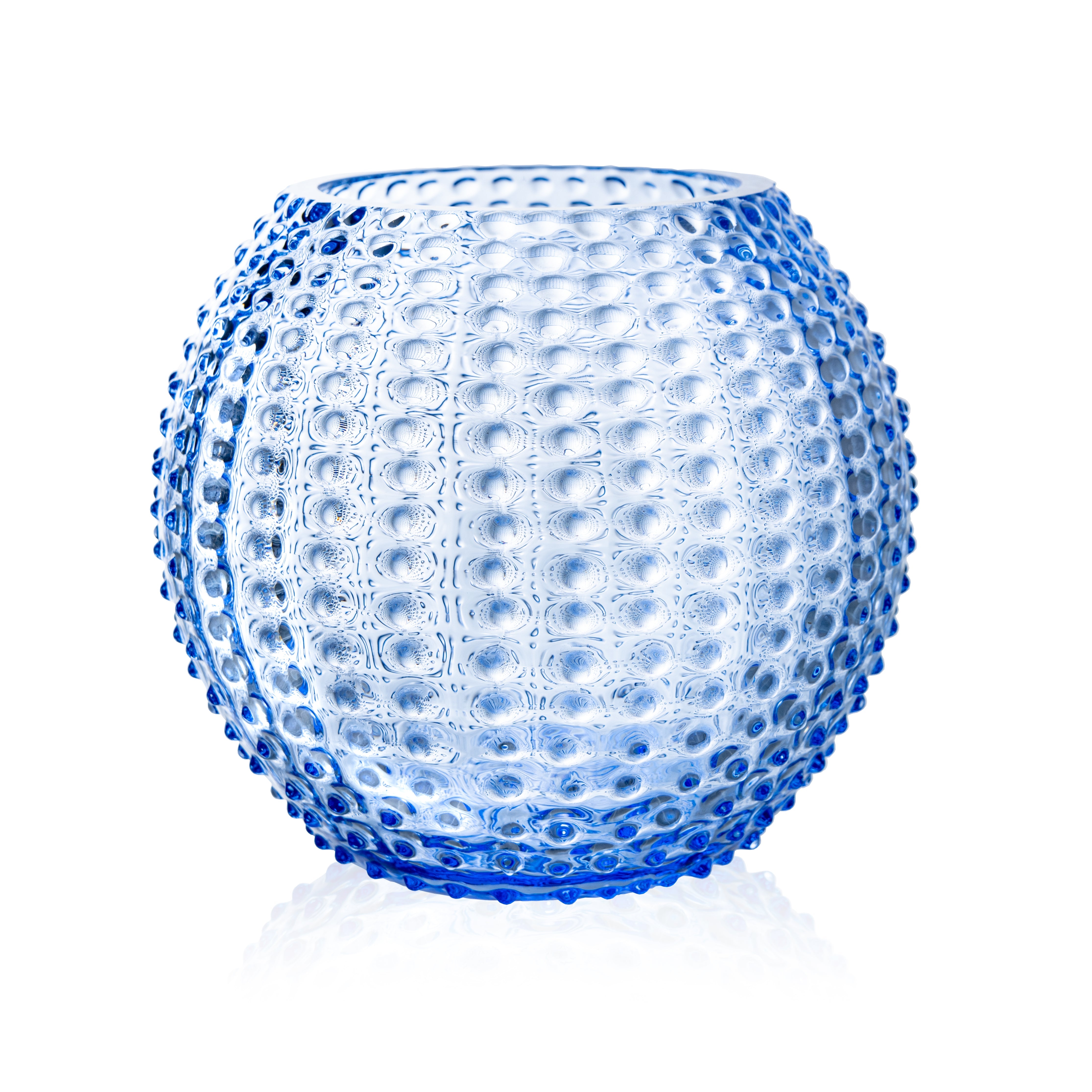 Hobnail Velká Kulatá Váza  Light Blue