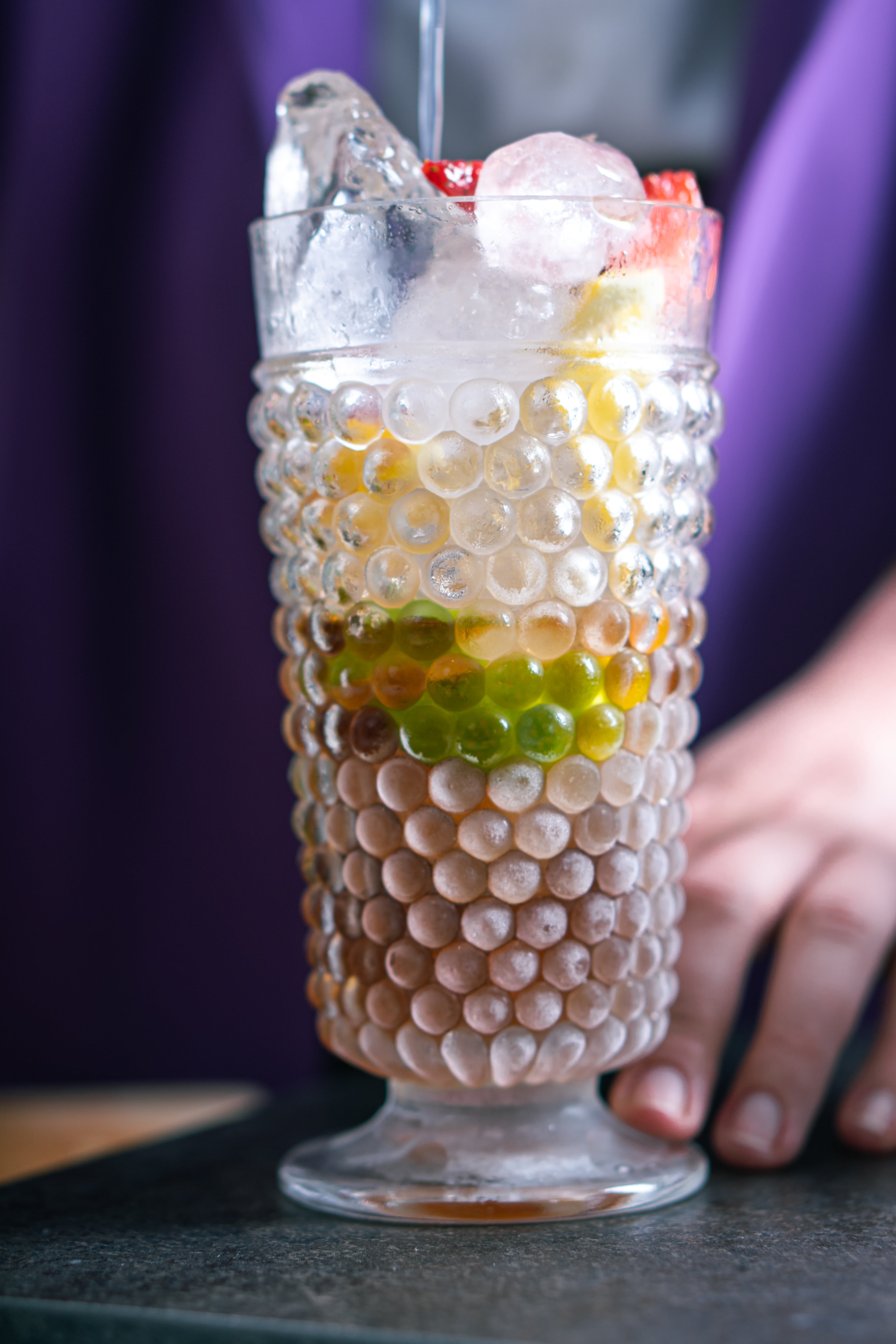 Pohár Hobnail Crystal (sada 2 kusů)