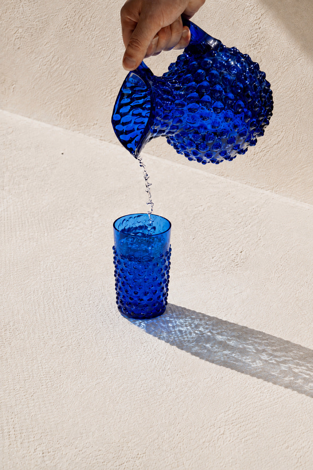 Malý Hobnail Džbán Electric Blue