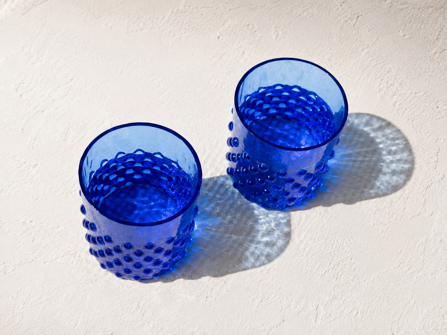 Whiskey Sklenice Hobnail Electric Blue