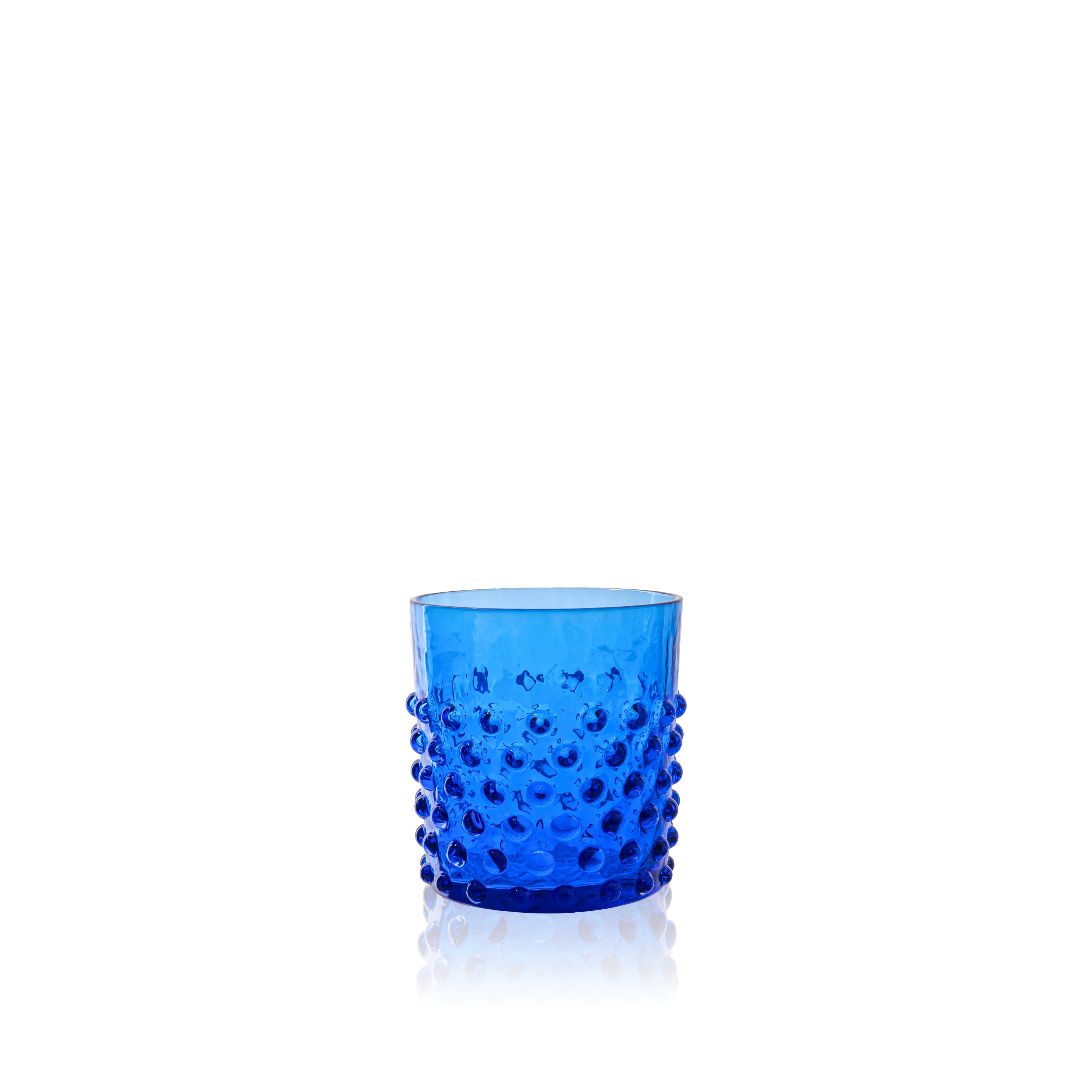 Whiskey Sklenice Hobnail Electric Blue