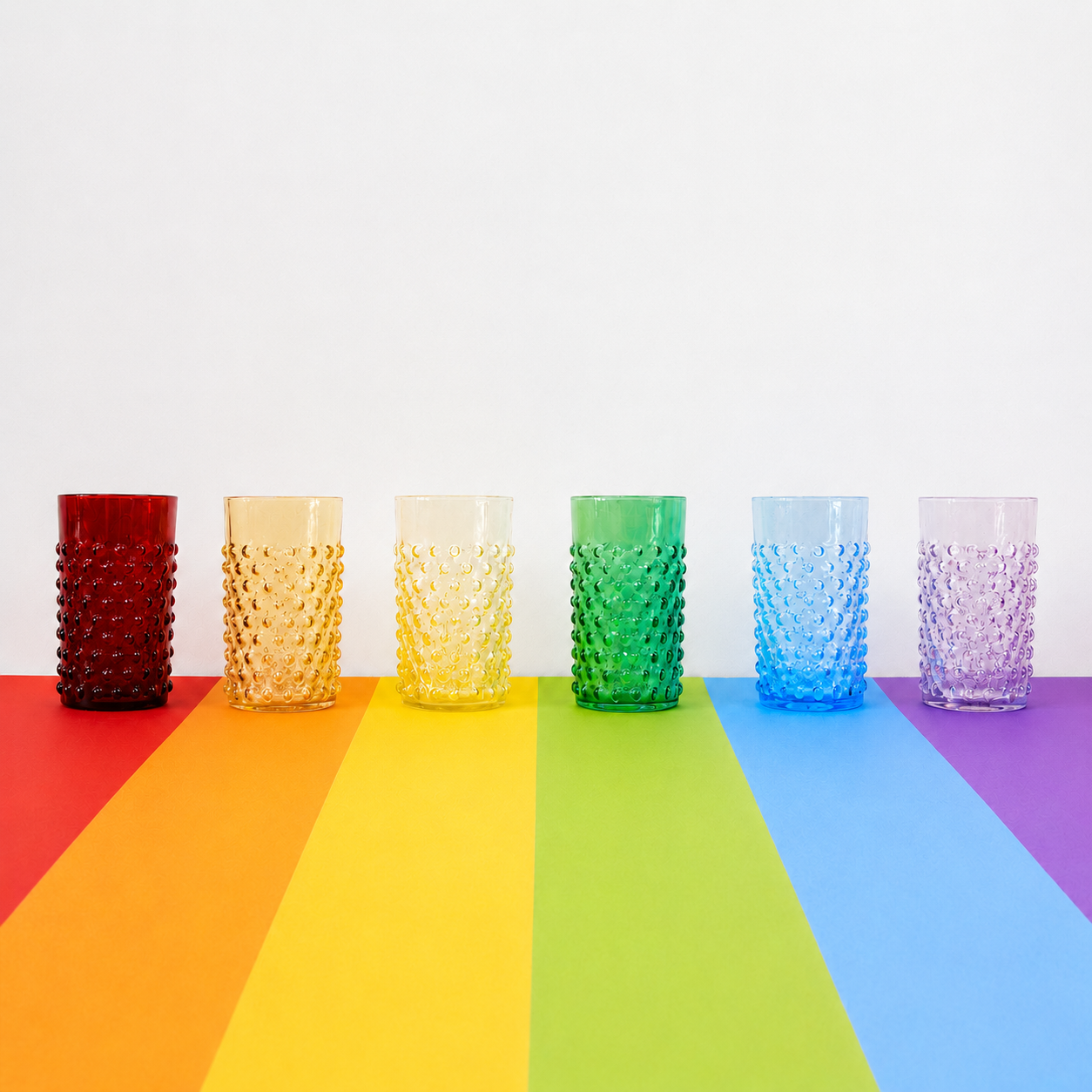 Rainbow box Sklenic Hobnail