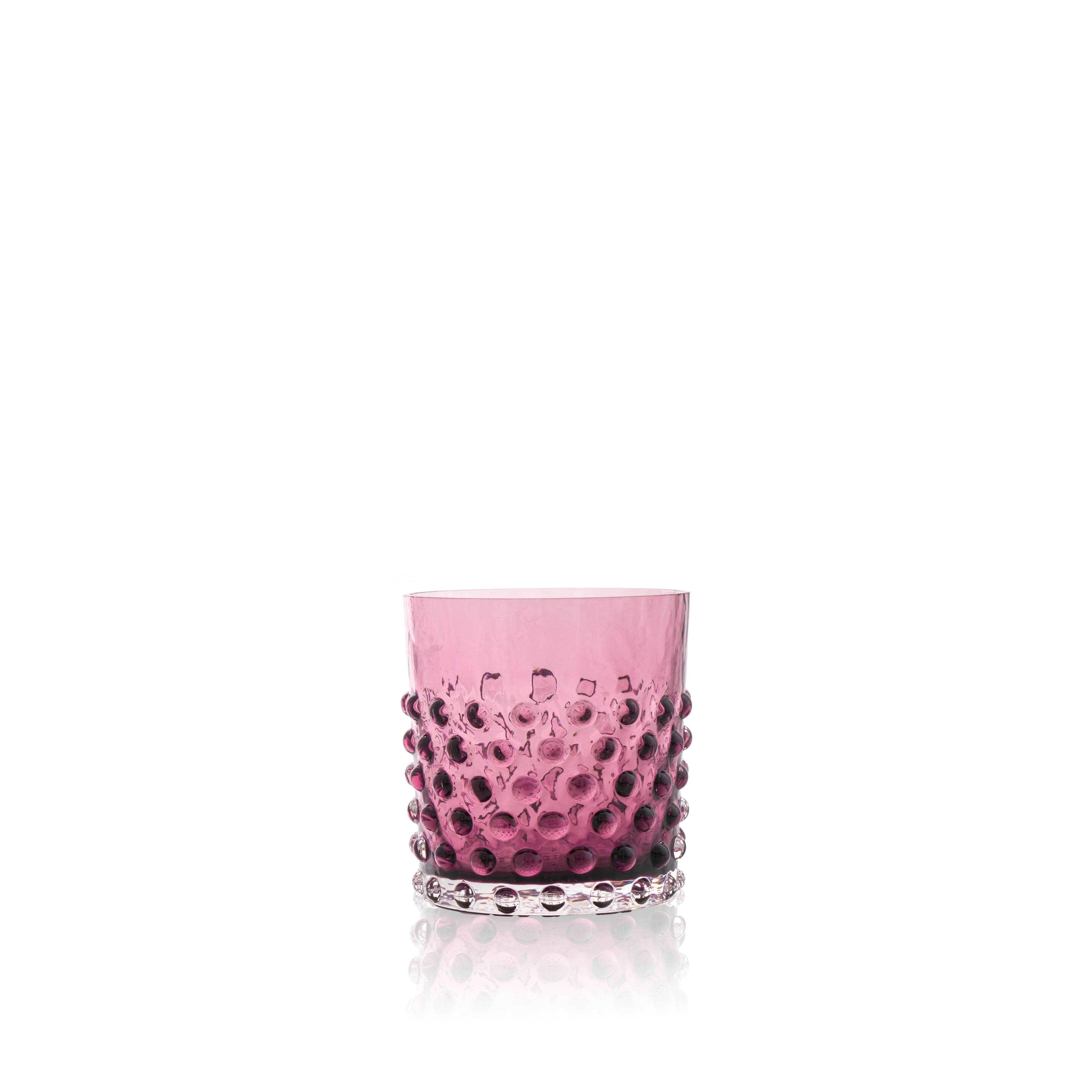 Whiskey Sklenice Hobnail Underlay Violet