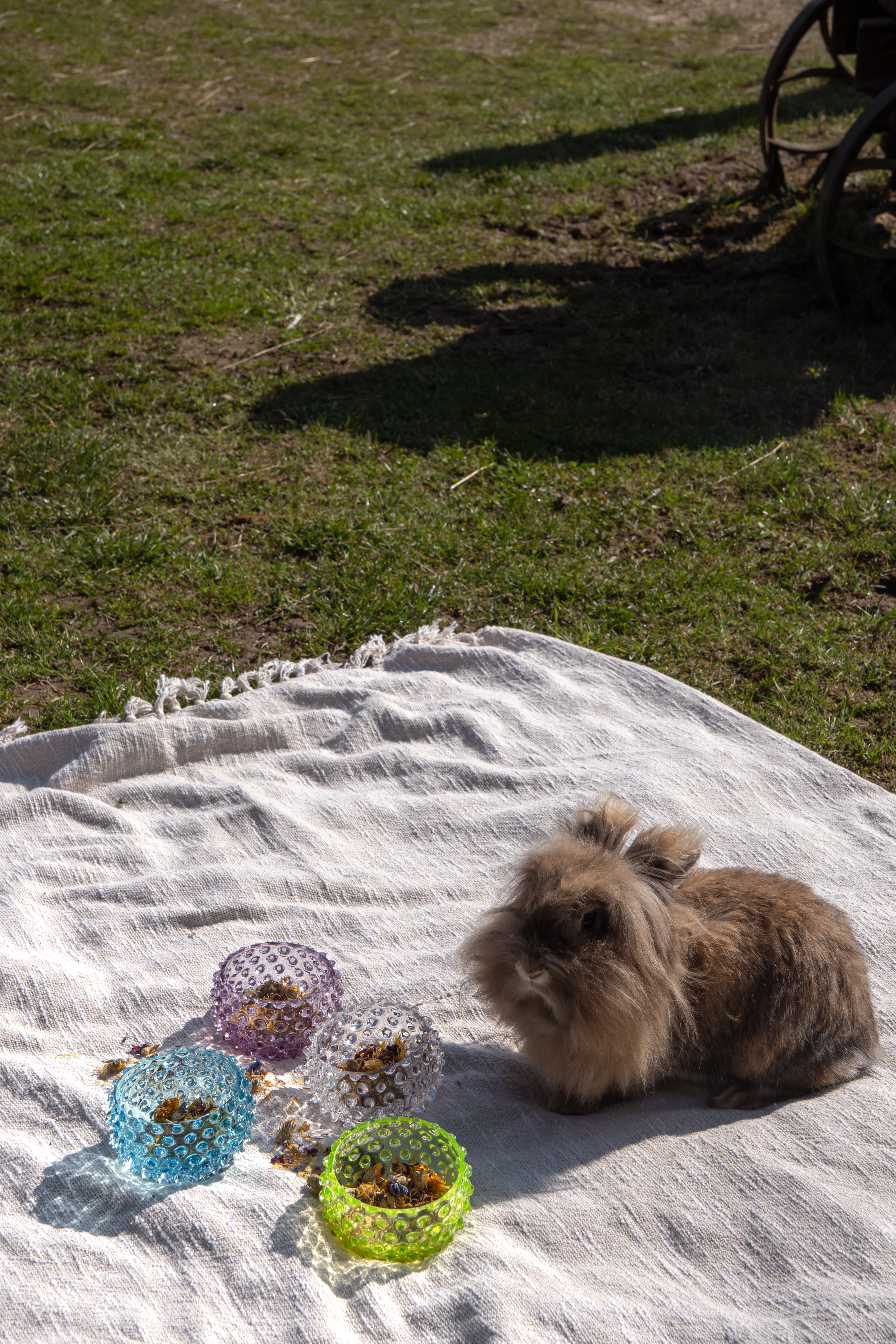 Malá Hobnail Mísa Neon Citrine