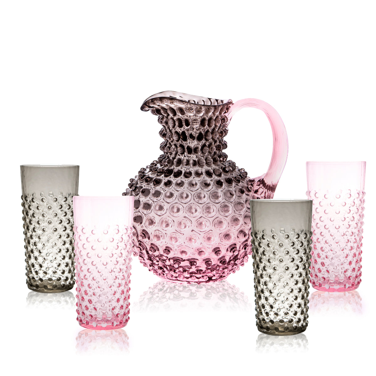 Sada Dusk Hobnail Džbán a Vysoké Sklenice
