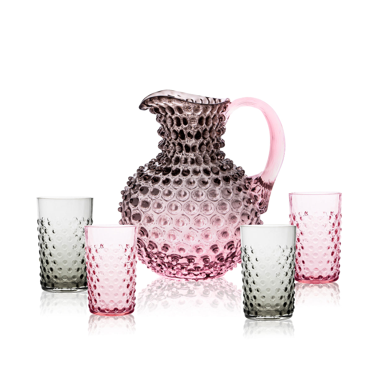Sada Dusk Hobnail Džbán a Sklenice