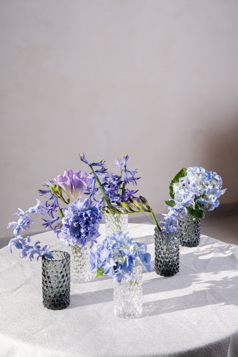 Grey Smoke Hobnail Bud Vase - KLIMCHI