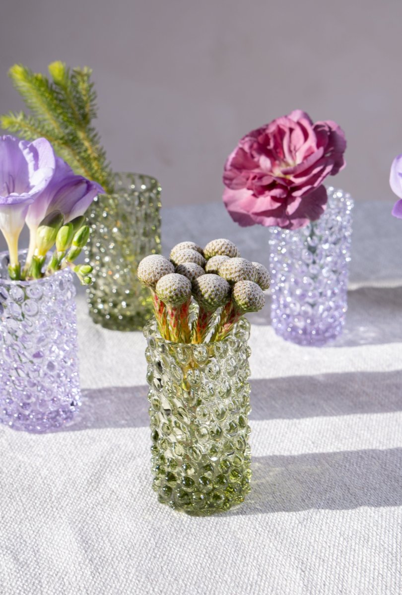 Olive Green Hobnail Bud Vase - KLIMCHI