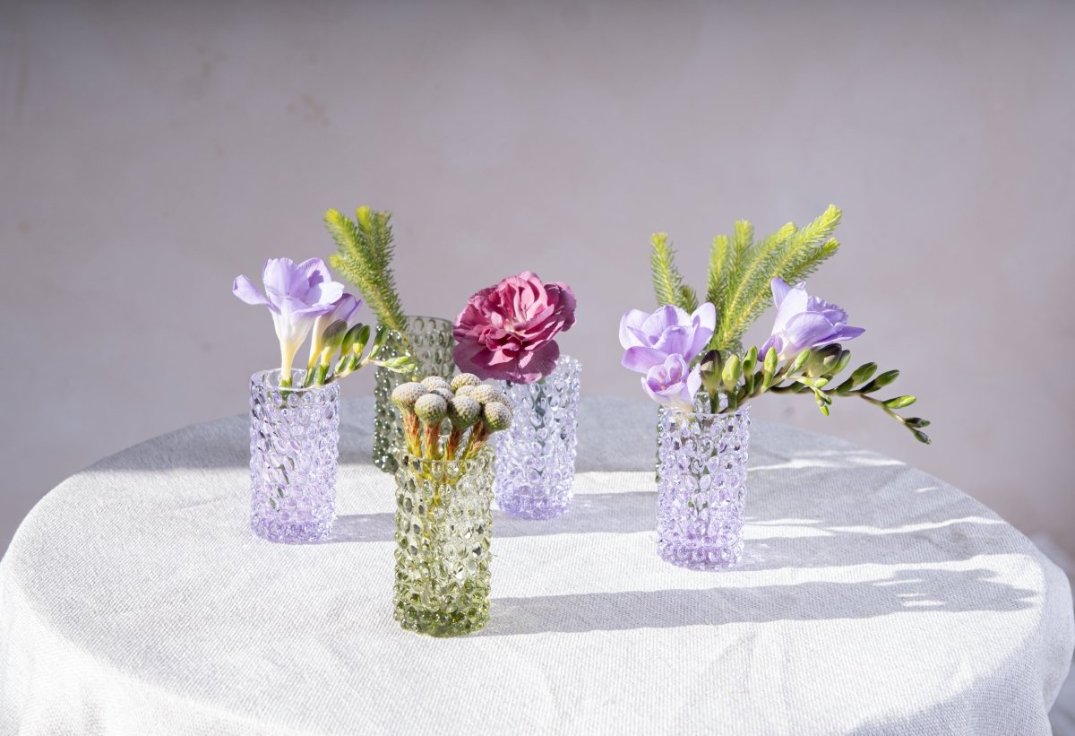 Olive Green Hobnail Bud Vase - KLIMCHI