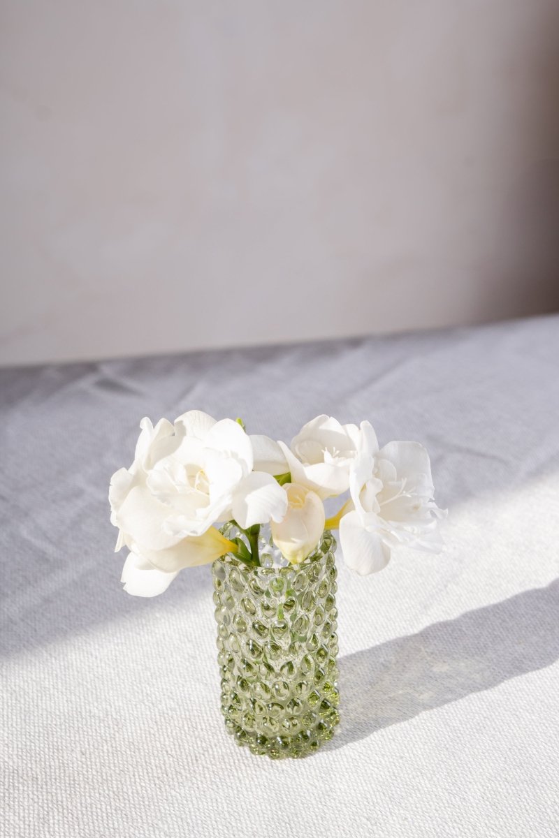Olive Green Hobnail Bud Vase - KLIMCHI