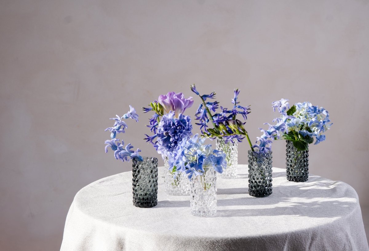 Grey Smoke Hobnail Bud Vase - KLIMCHI