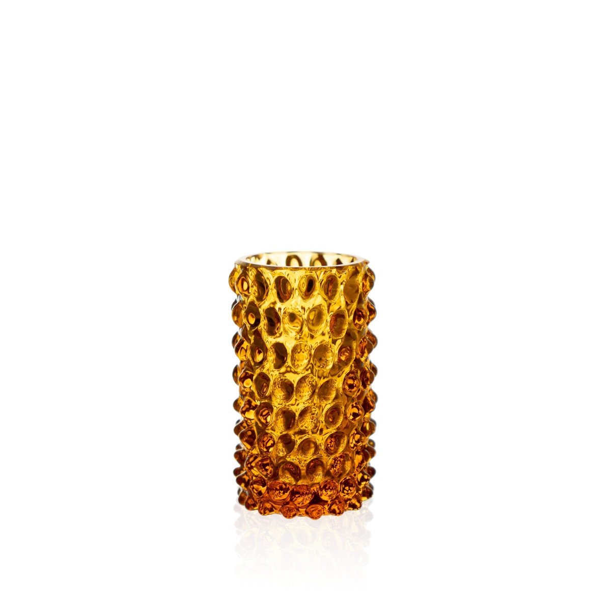 Amber Hobnail Bud Vase - KLIMCHI