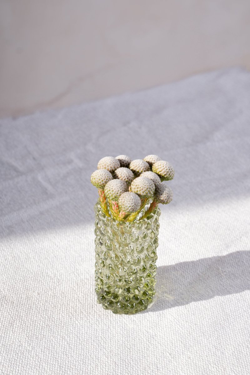 Olive Green Hobnail Bud Vase - KLIMCHI