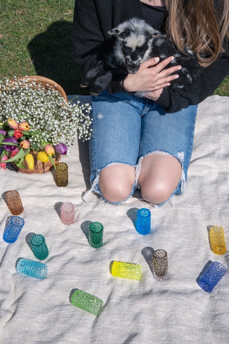 Light Green Hobnail Bud Vase - KLIMCHI