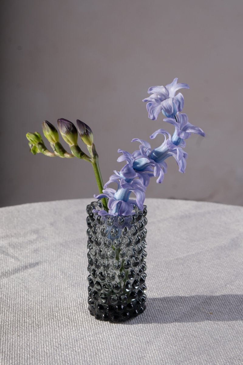 Grey Smoke Hobnail Bud Vase - KLIMCHI