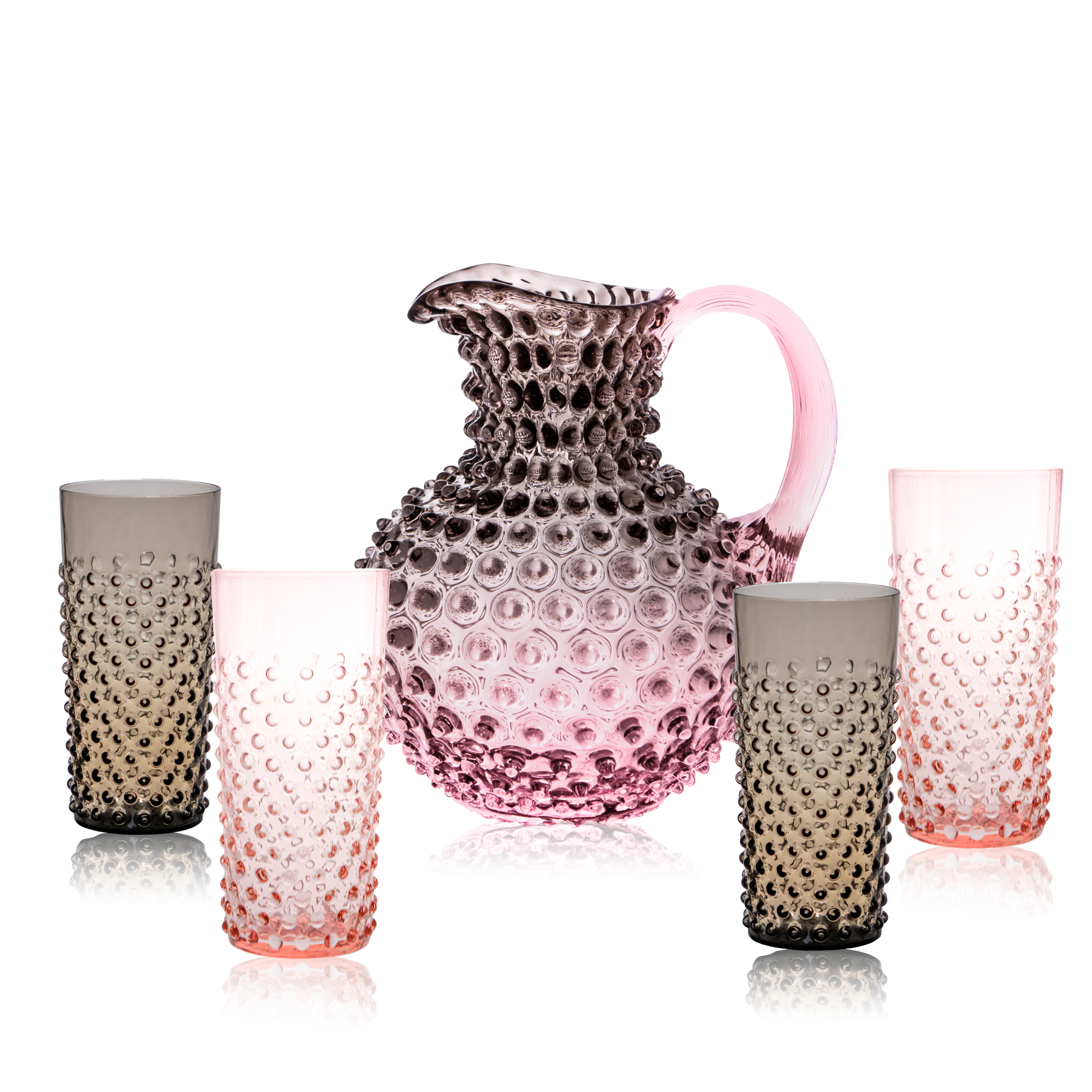 Sada Dusk Hobnail Džbán a Vysoké Sklenice