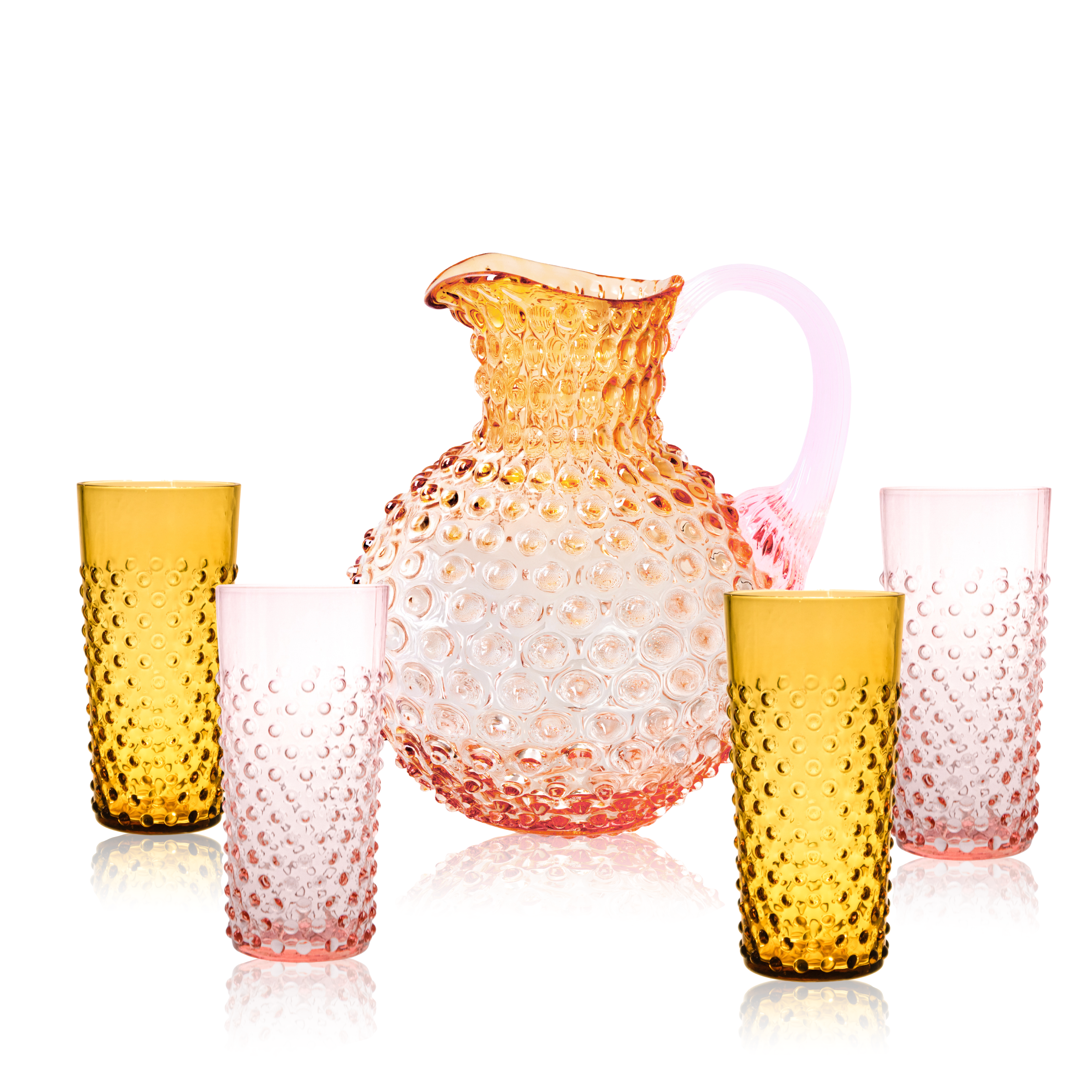 Sada Sunrise Hobnail Džbán a Vysoké Sklenice