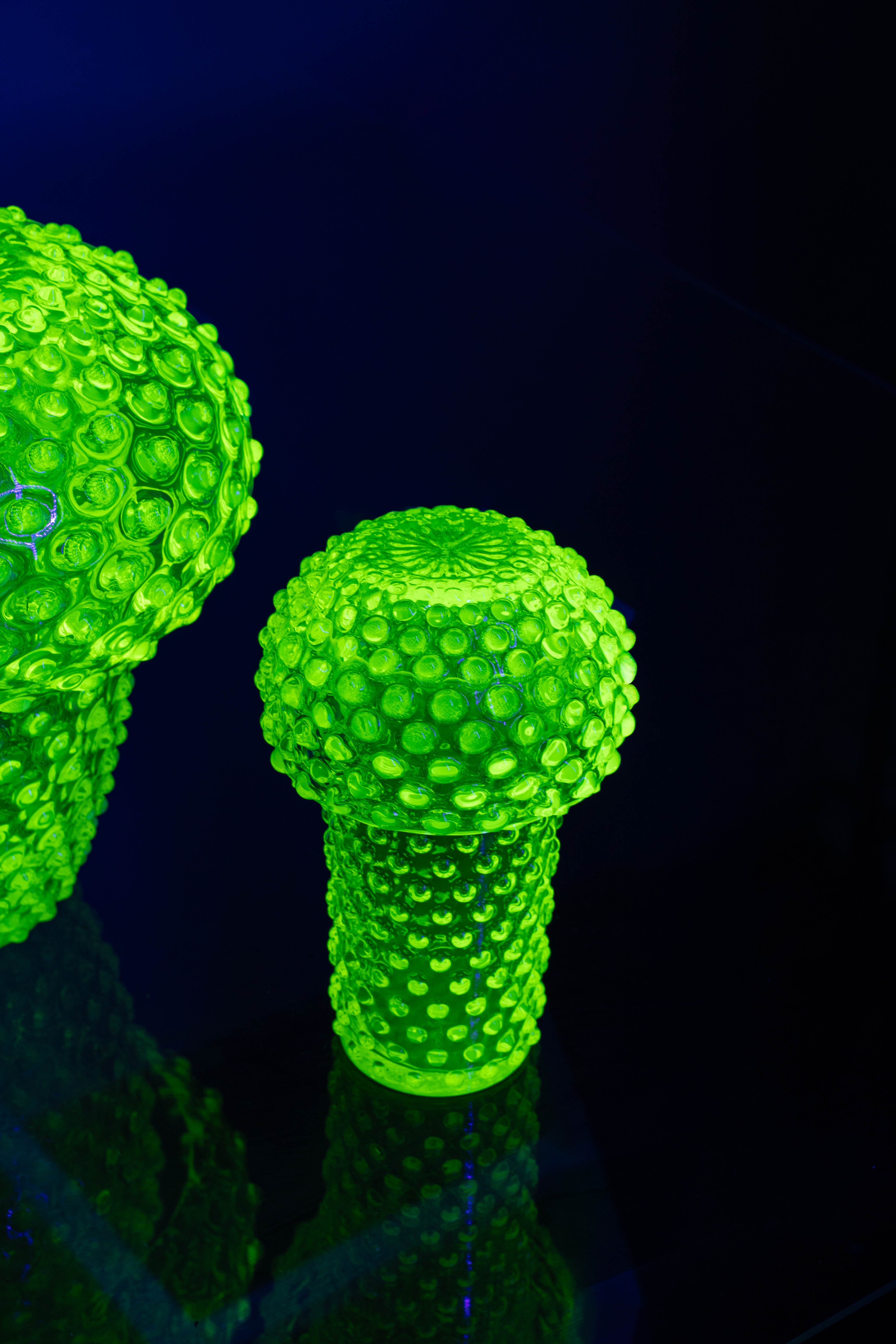 Malá Hobnail Mísa Neon Citrine