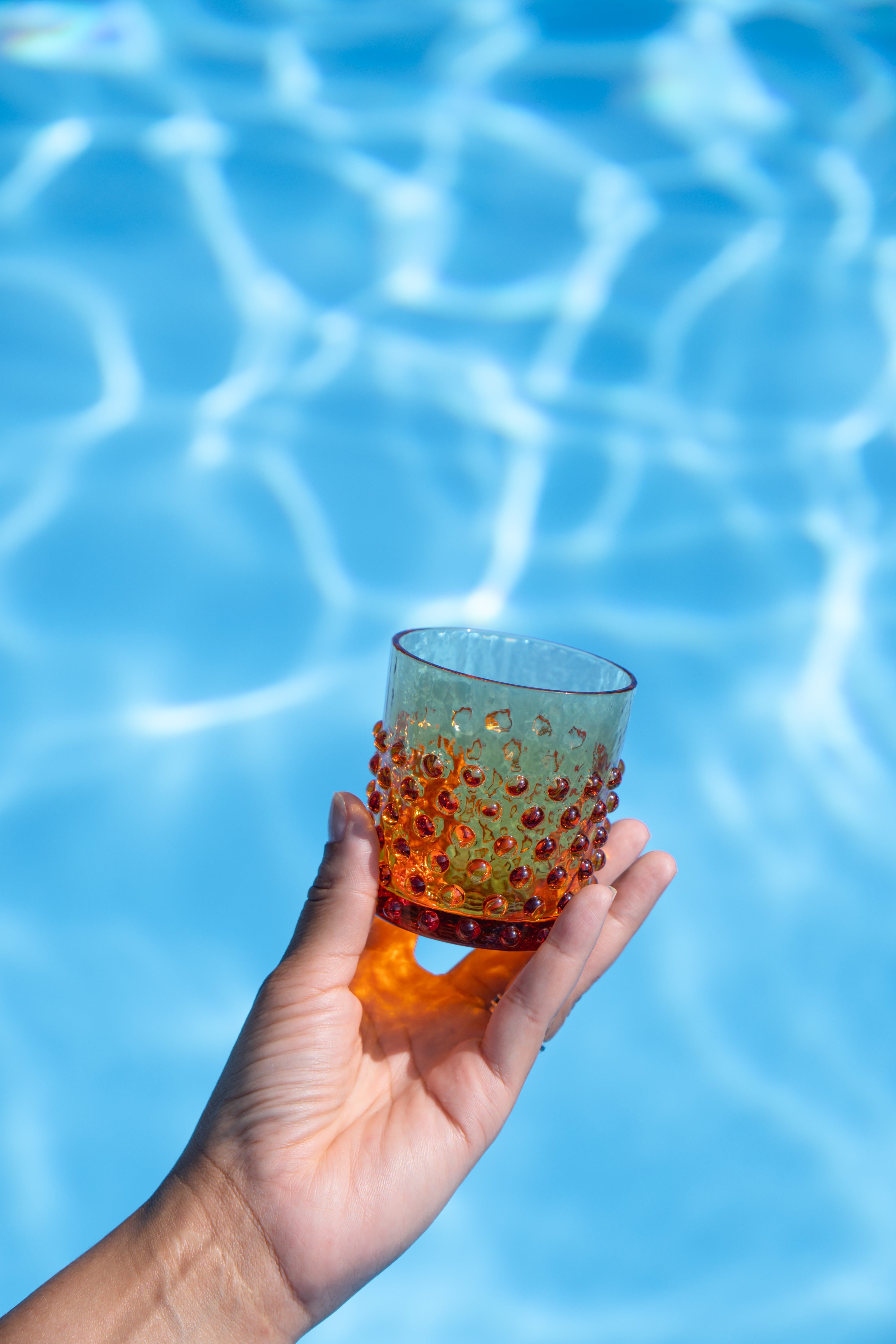 Whiskey Sklenice Hobnail Amber