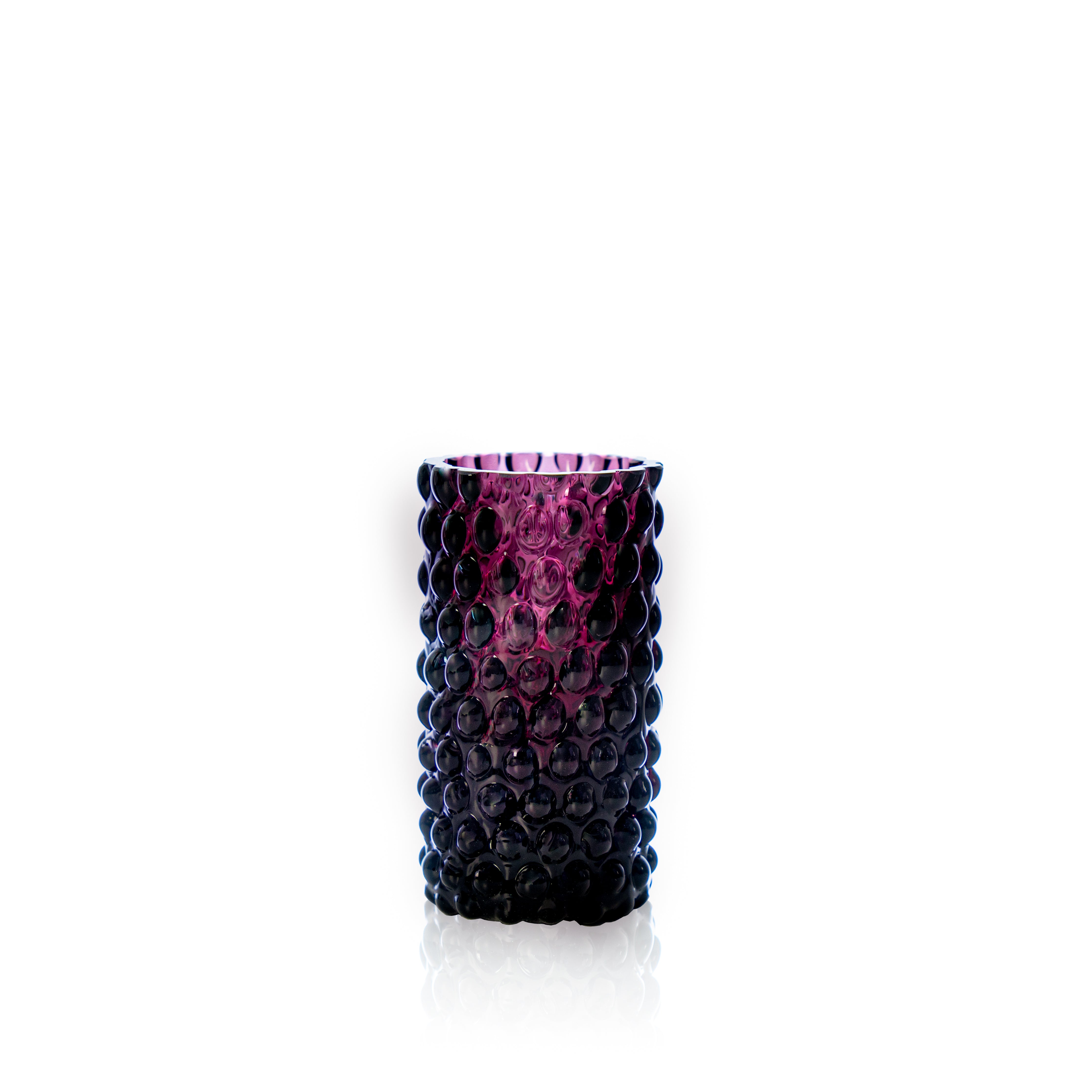 Violet Hobnail Bud Váza