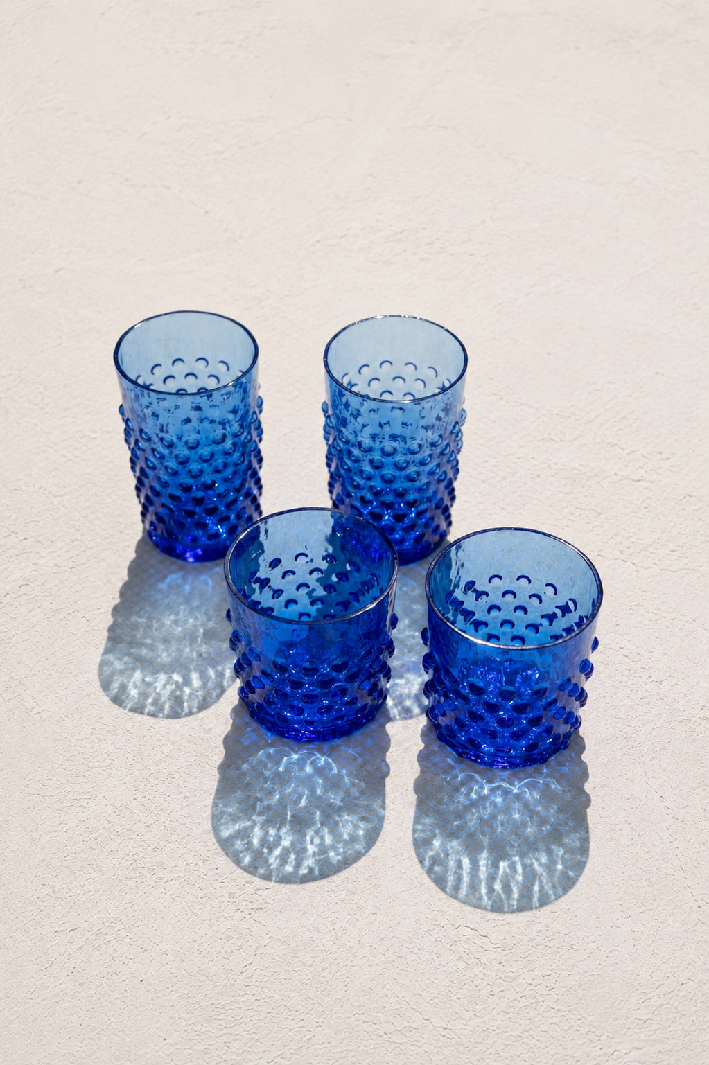Whiskey Sklenice Hobnail Electric Blue