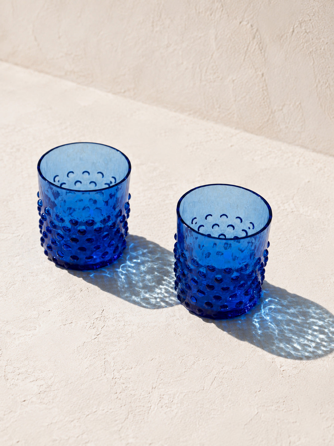 Whiskey Sklenice Hobnail Electric Blue