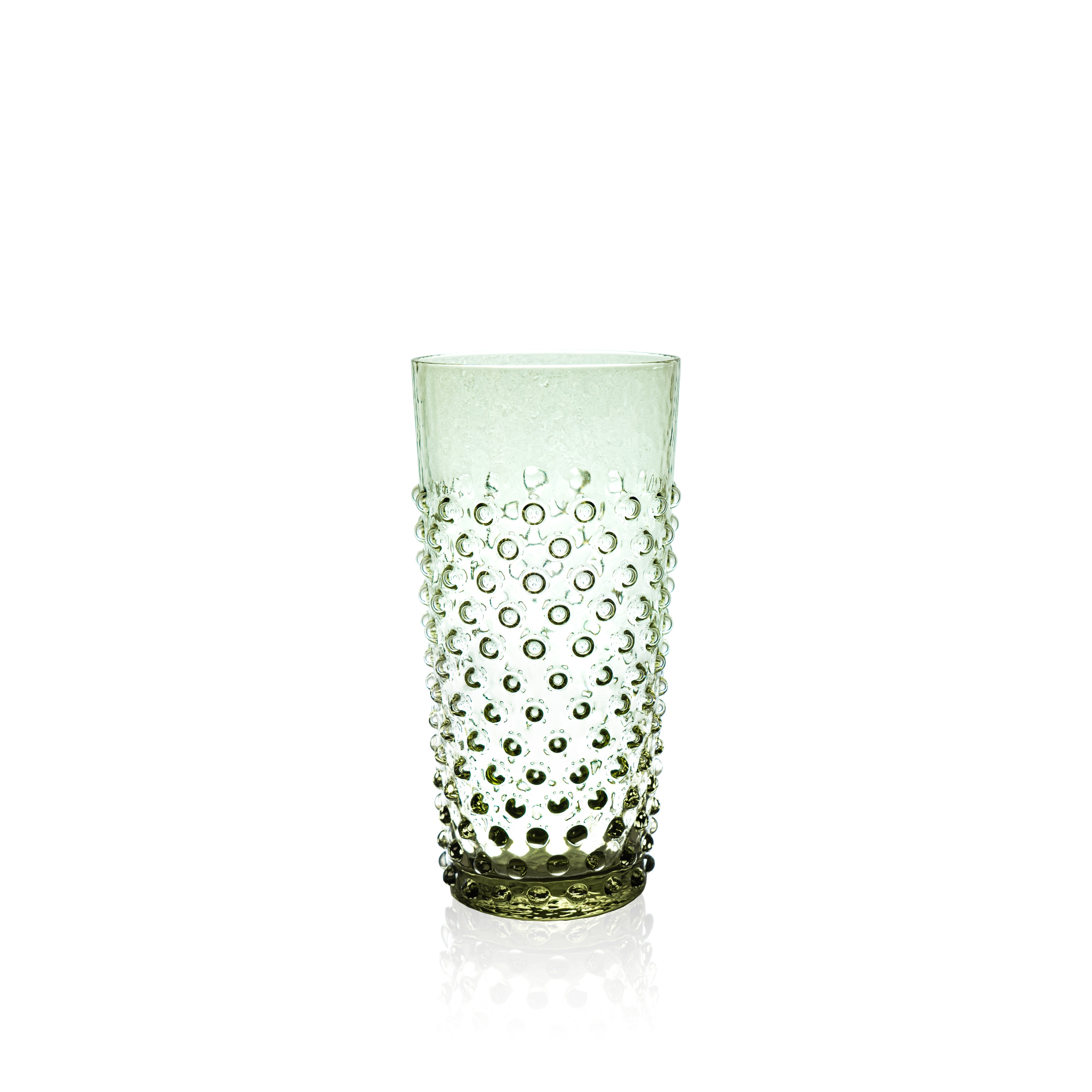 Vysoká Sklenice Hobnail Olive Green
