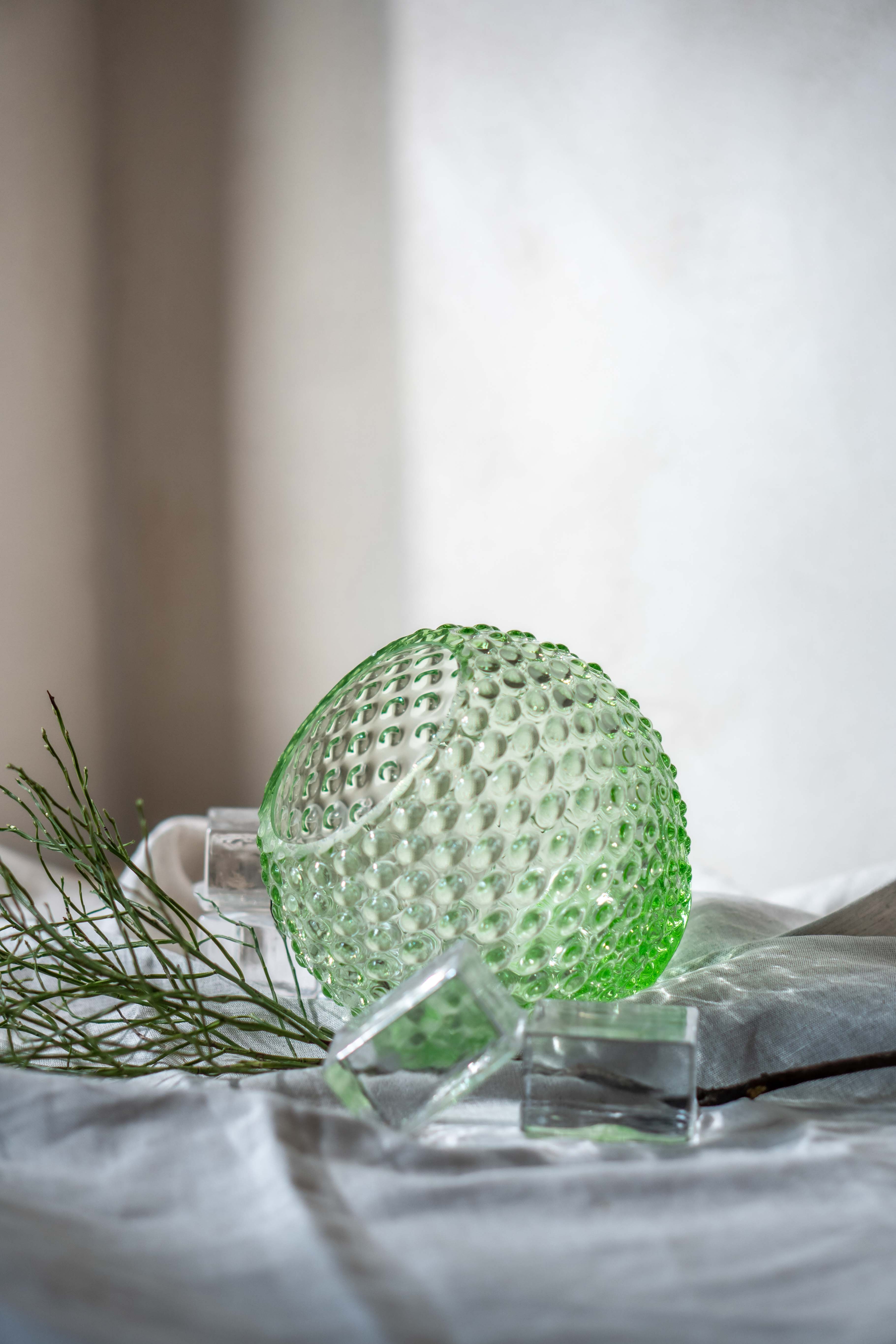 Hobnail Váza Light Green