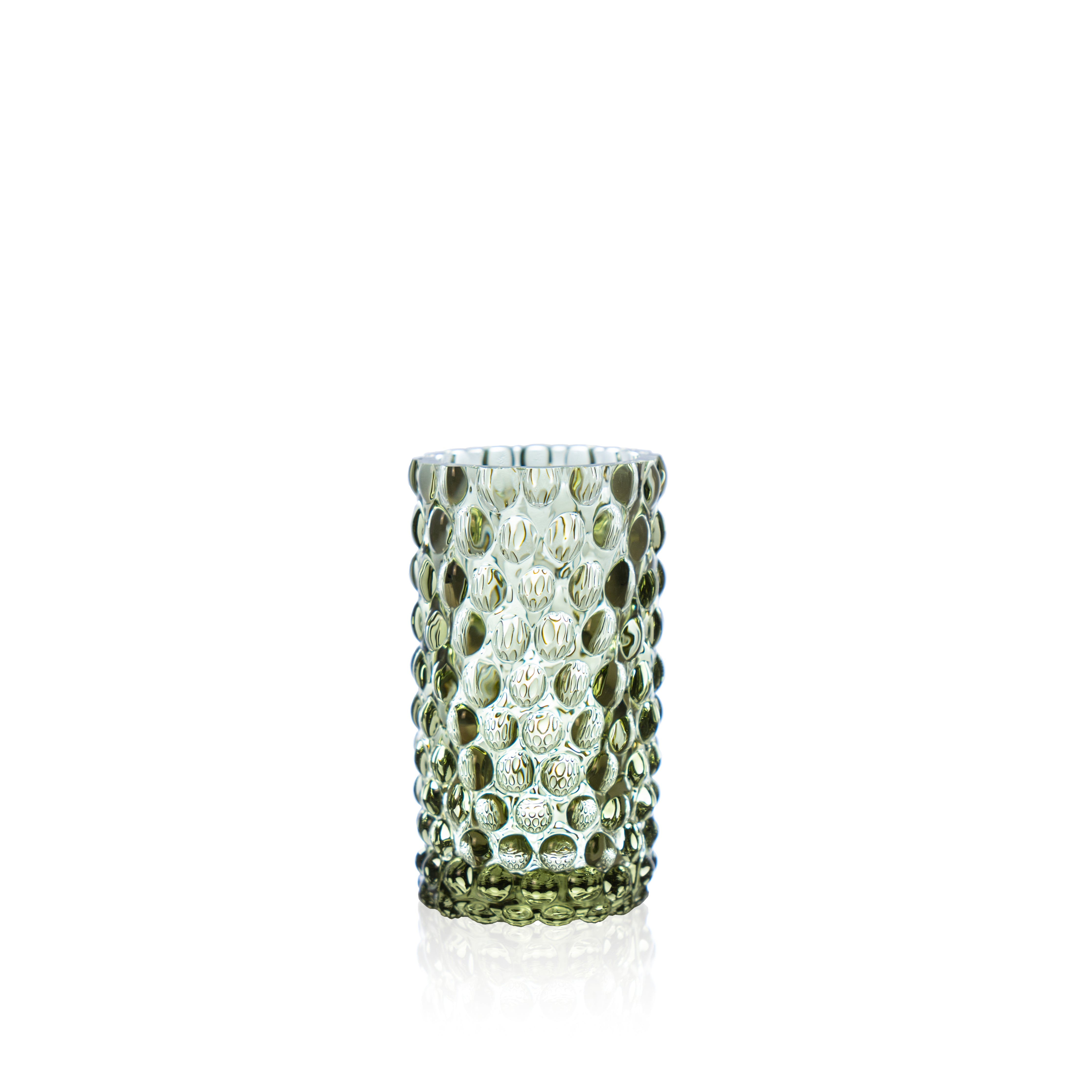 Olive Green Hobnail Bud Váza