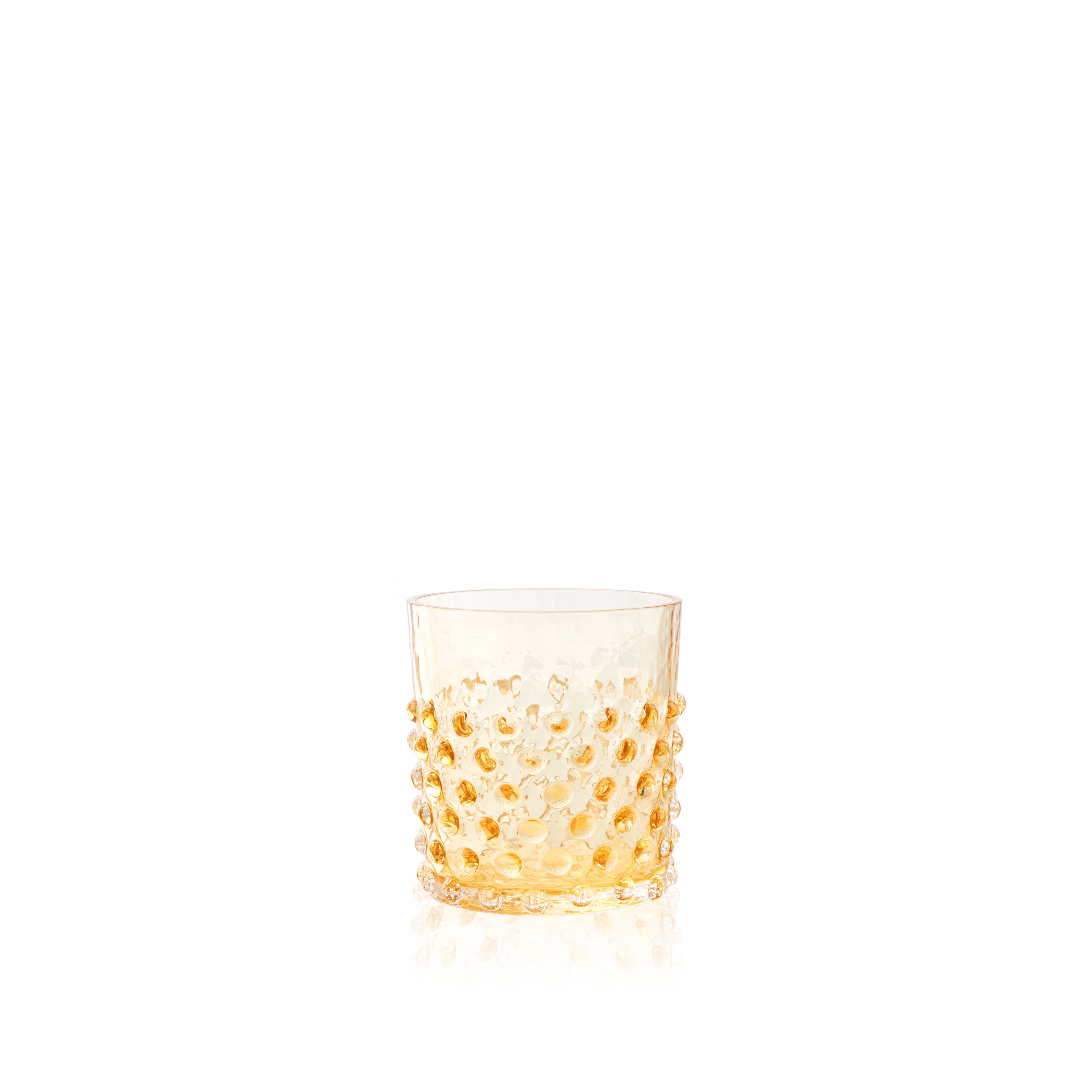 Whiskey Sklenice Hobnail Underlay Amber