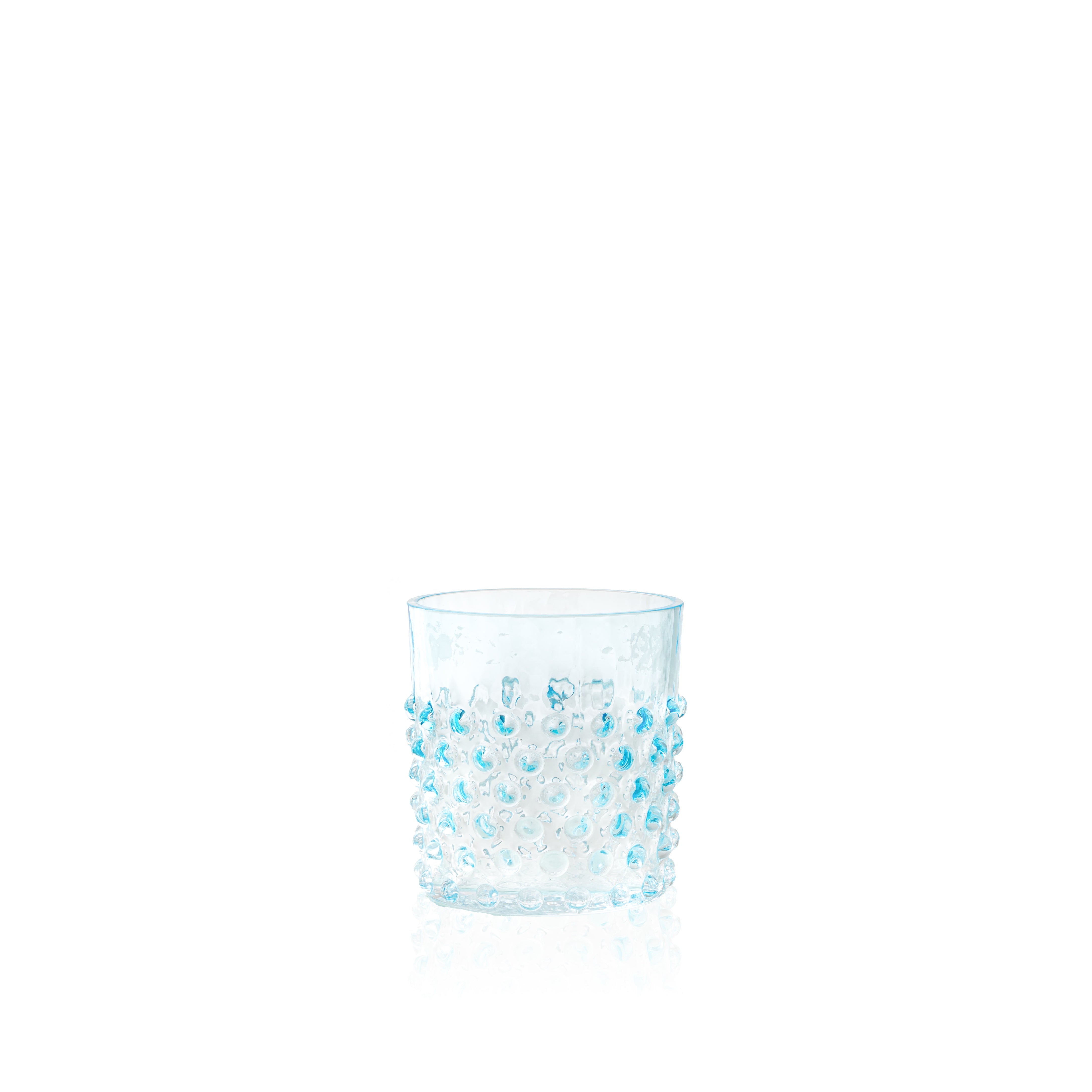 Whiskey Sklenice Hobnail Underlay Azure