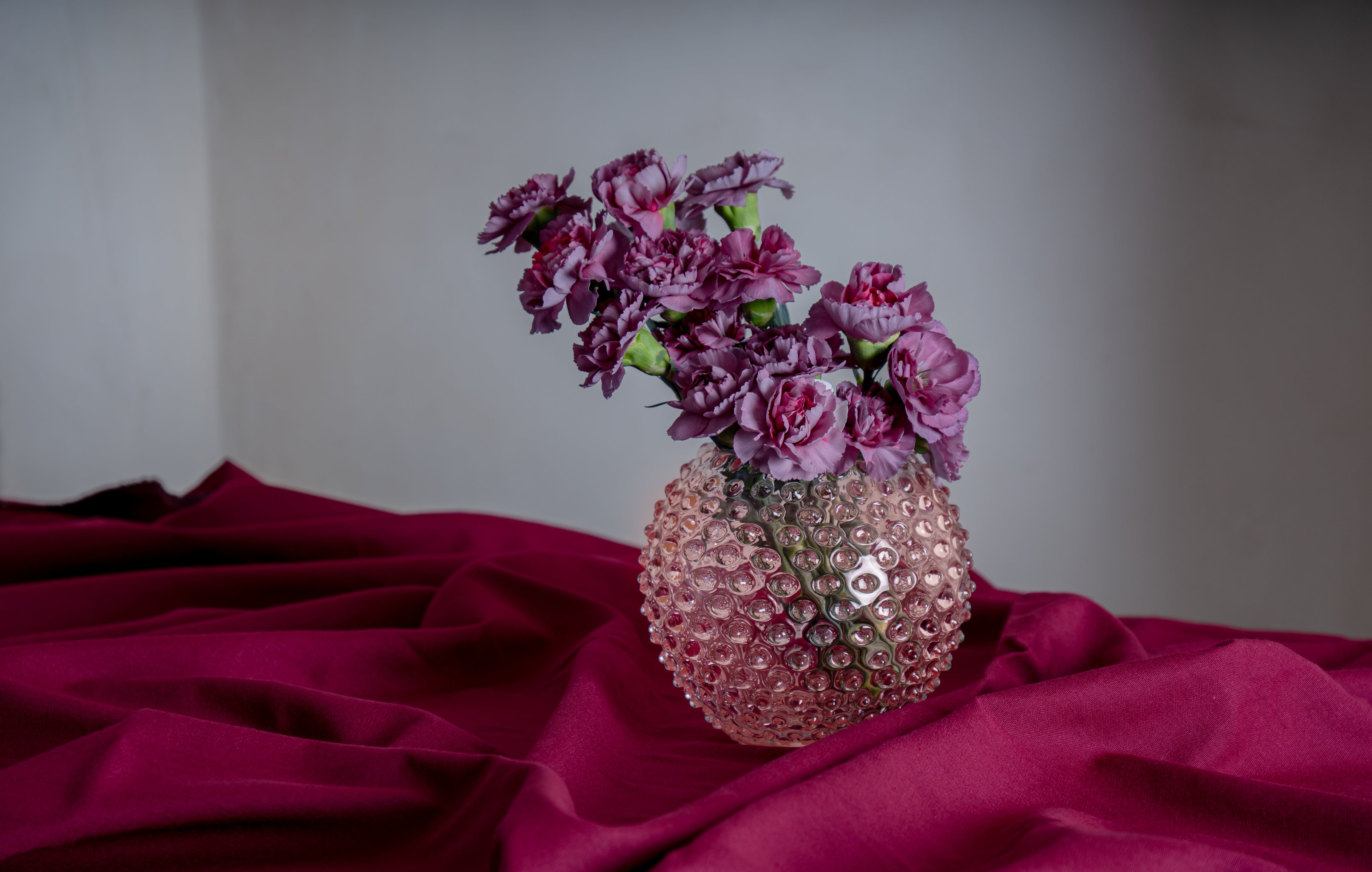 Hobnail Kulatá Váza Rosaline