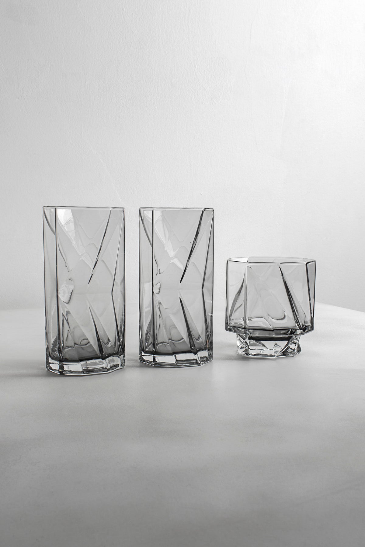Ghost Highball Sklenice Underlay Black Smoke (sada 2 kusů)