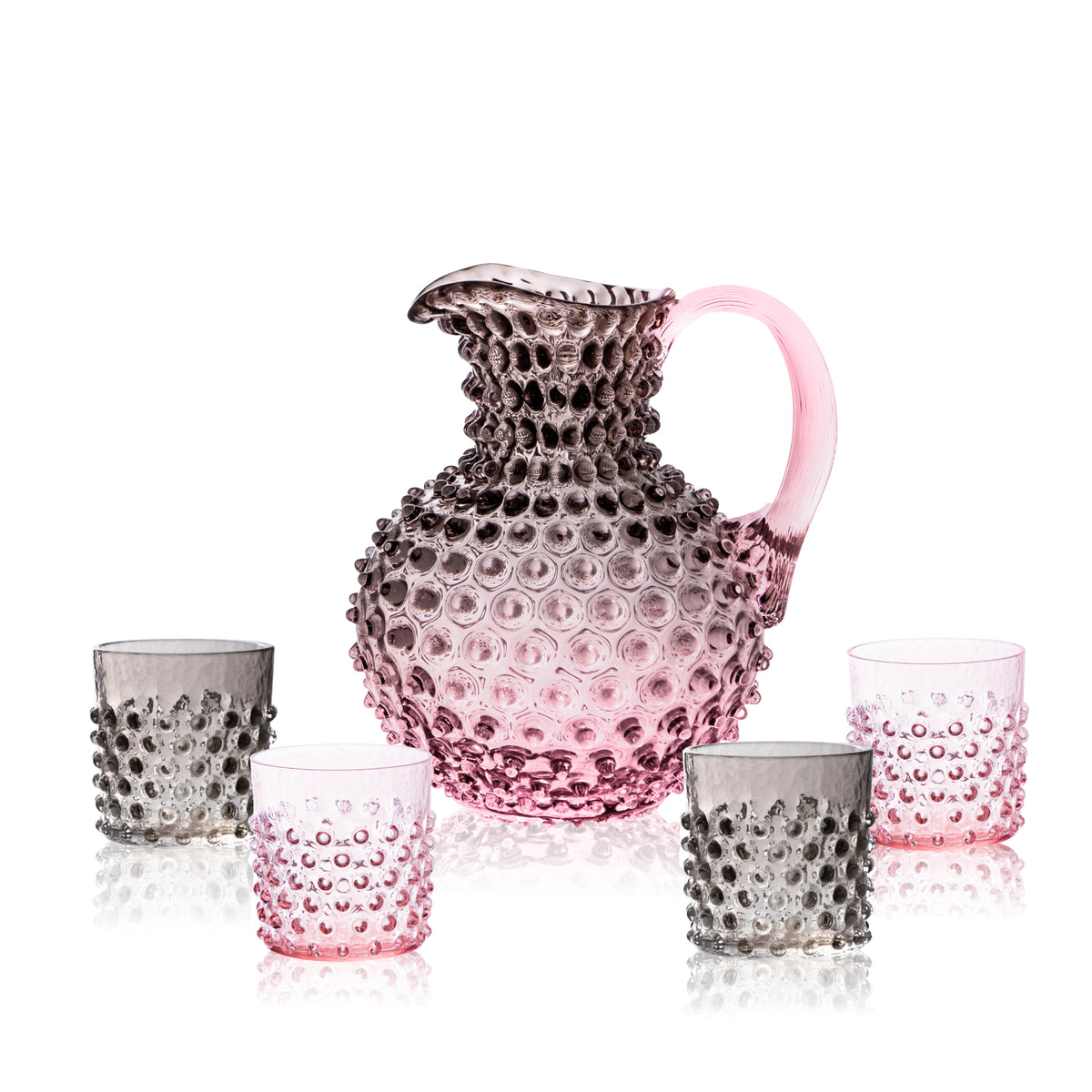 Sada Dusk Hobnail Džbán a Whiskey Sklenice