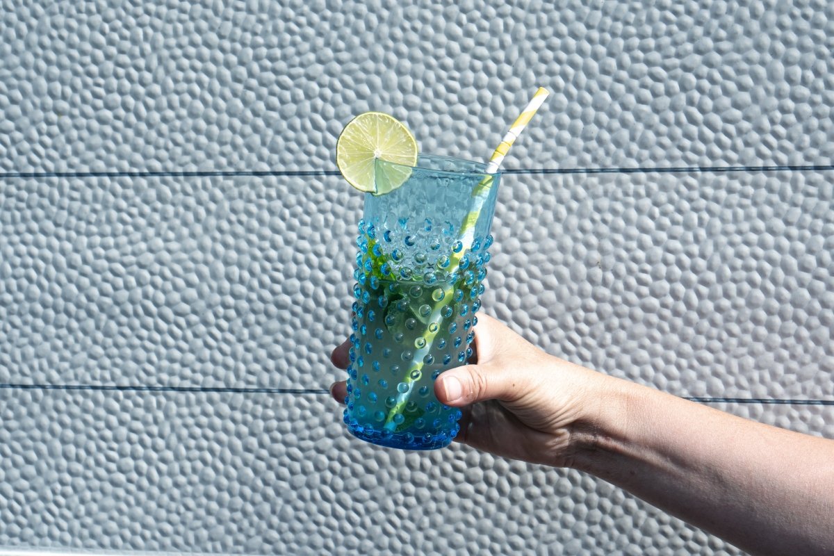 Azure Hobnail Tumblers Tall - KLIMCHI