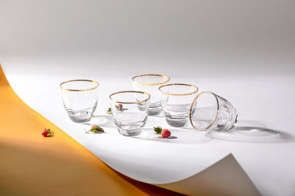 SHADOWS <br> GOLDEN LUX <br> Espresso Glass Cup <br> (Set of 2) - KLIMCHI