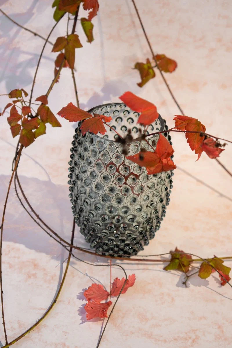 Grey Smoke Egg Hobnail Vase - KLIMCHI