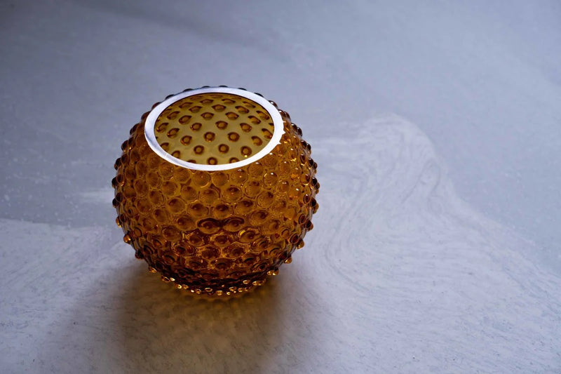 Amber Hobnail Vase - KLIMCHI