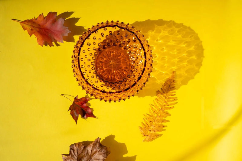 Amber Hobnail Bowl - KLIMCHI